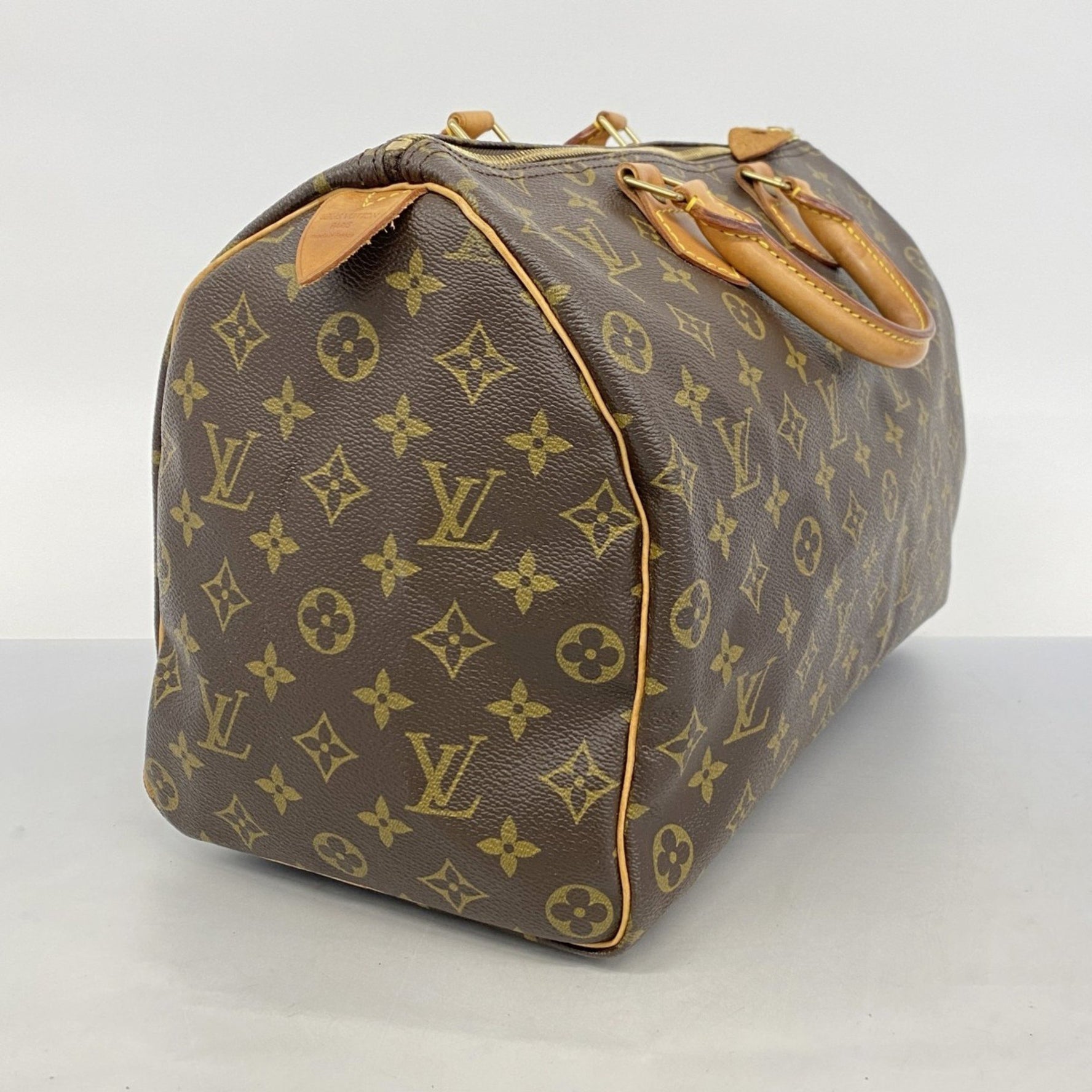 Louis Vuitton Monogram Speedy 35 Handbag M41107 Brown Women's