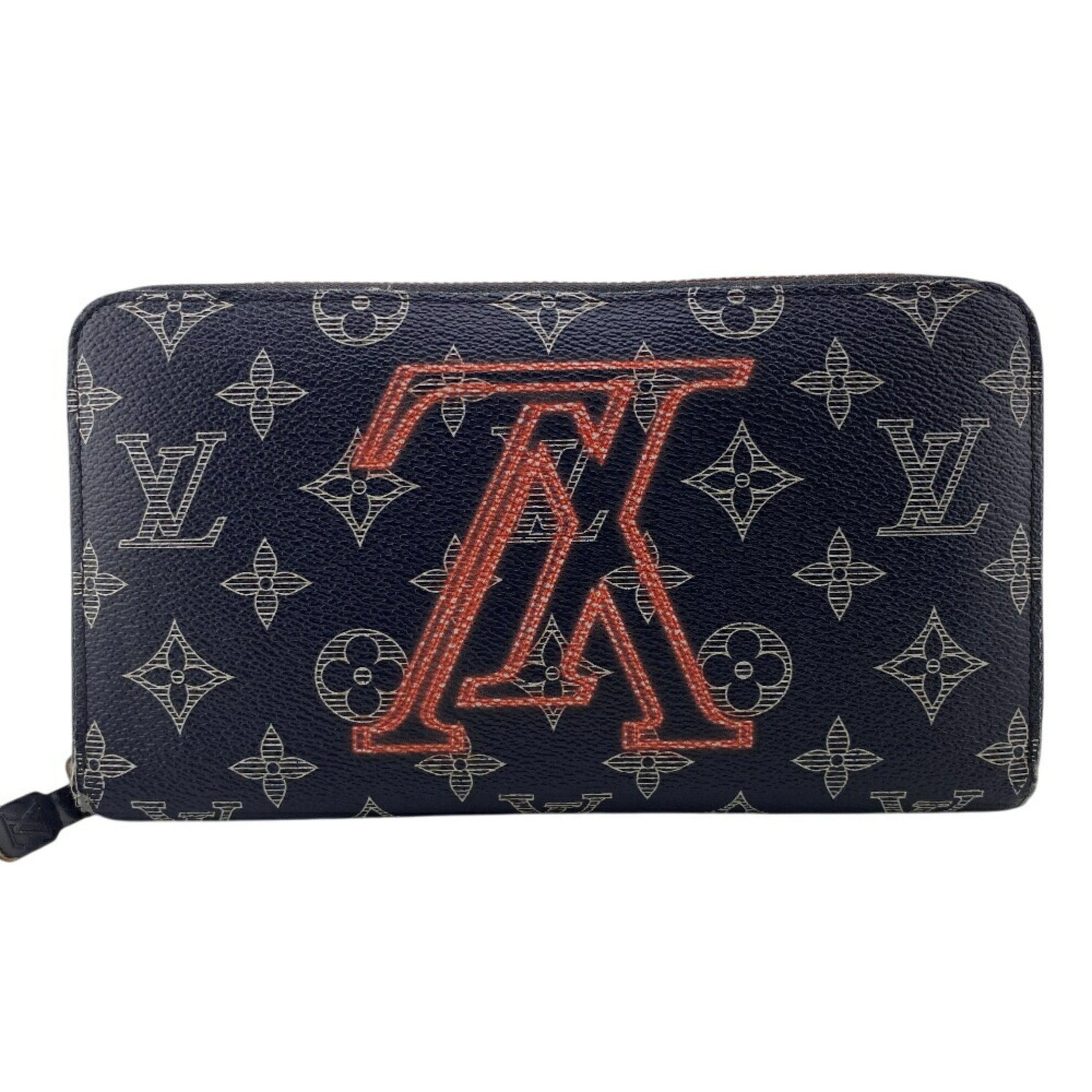 LOUIS VUITTON Zippy Organizer NM Round Monogram Ink Long Wallet M62931, Navy, Women's