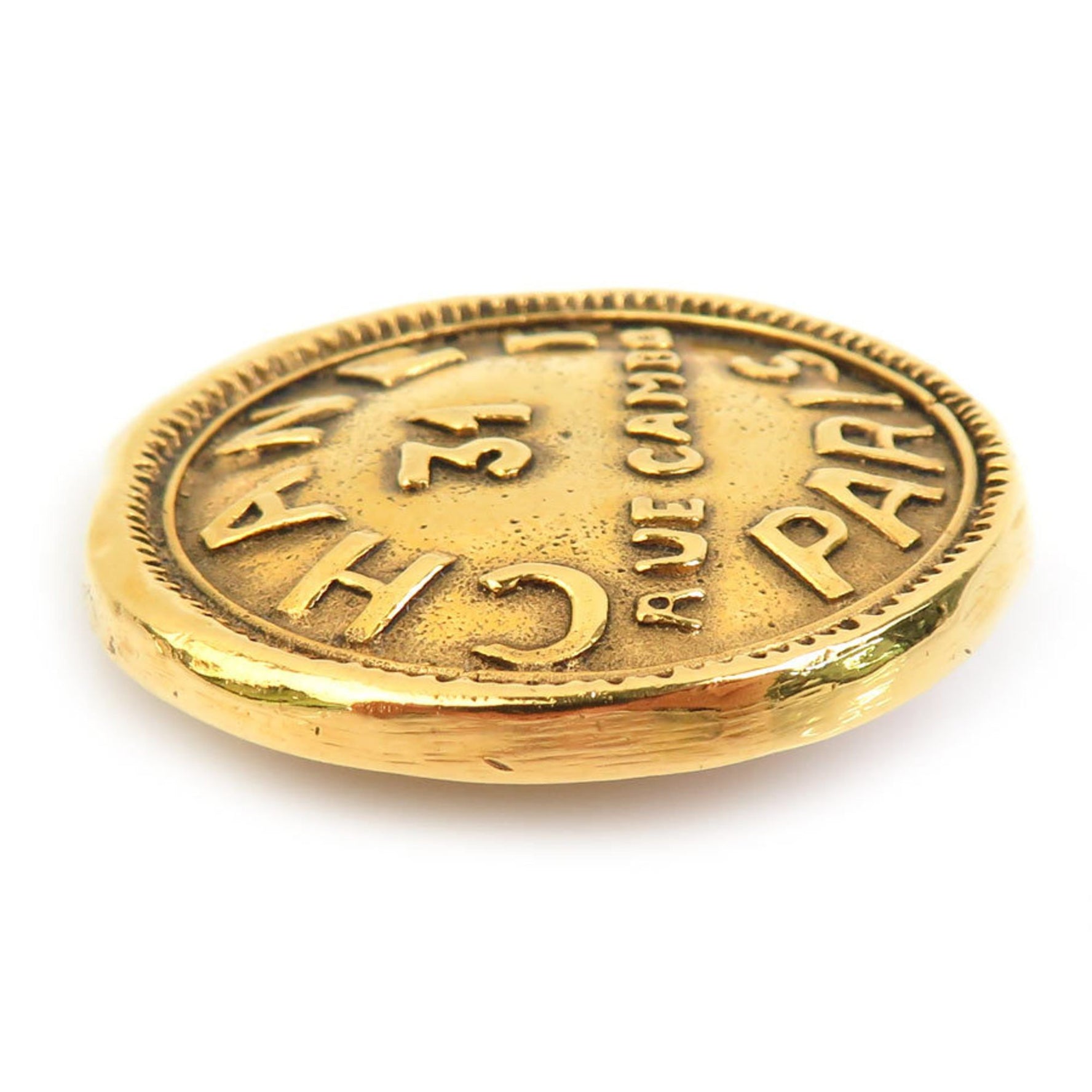 CHANEL Brooch 31 RUE CAMBON Metal Gold Women's e60765k