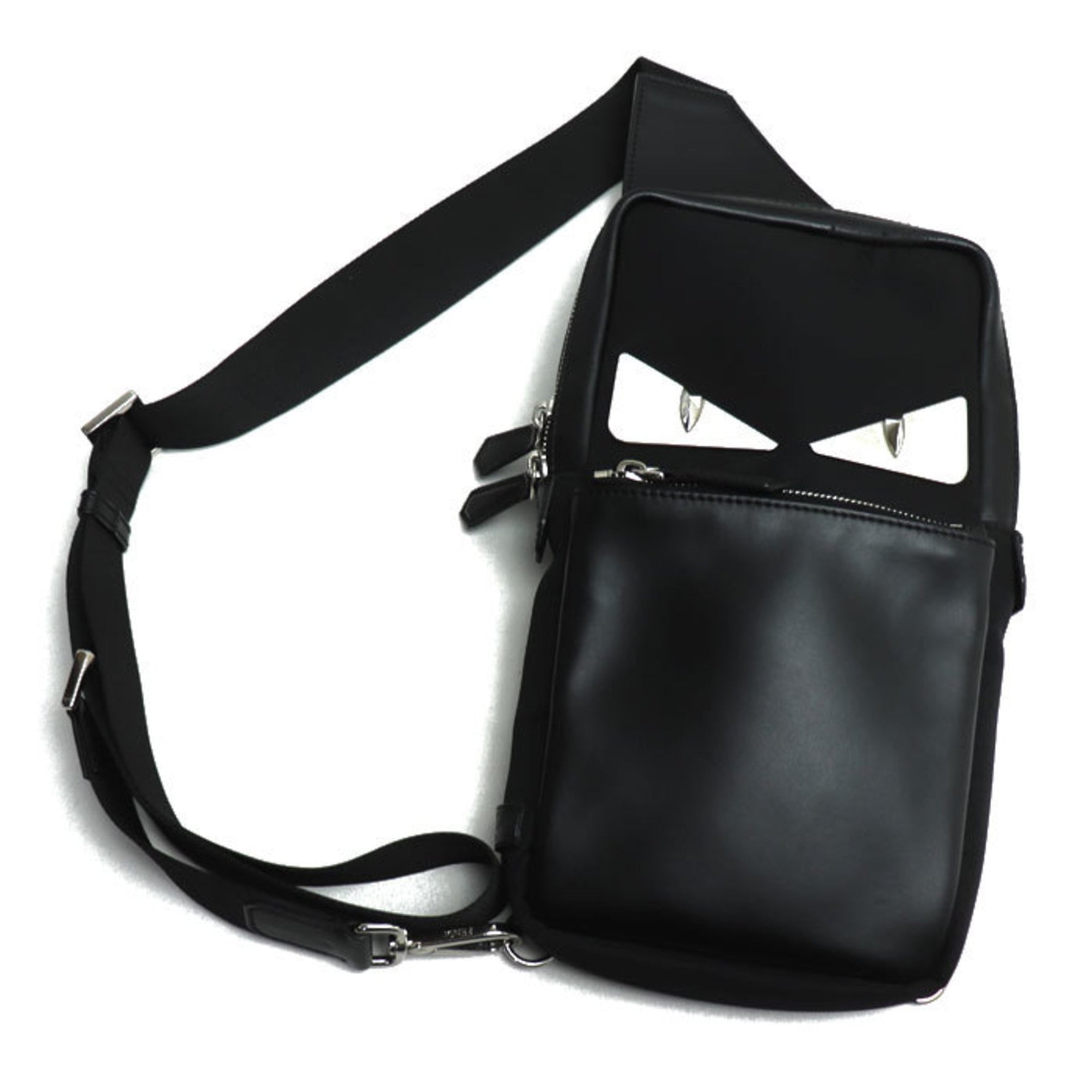 FENDI Bugs Monster Body Bag Black 7VZ033 Unisex