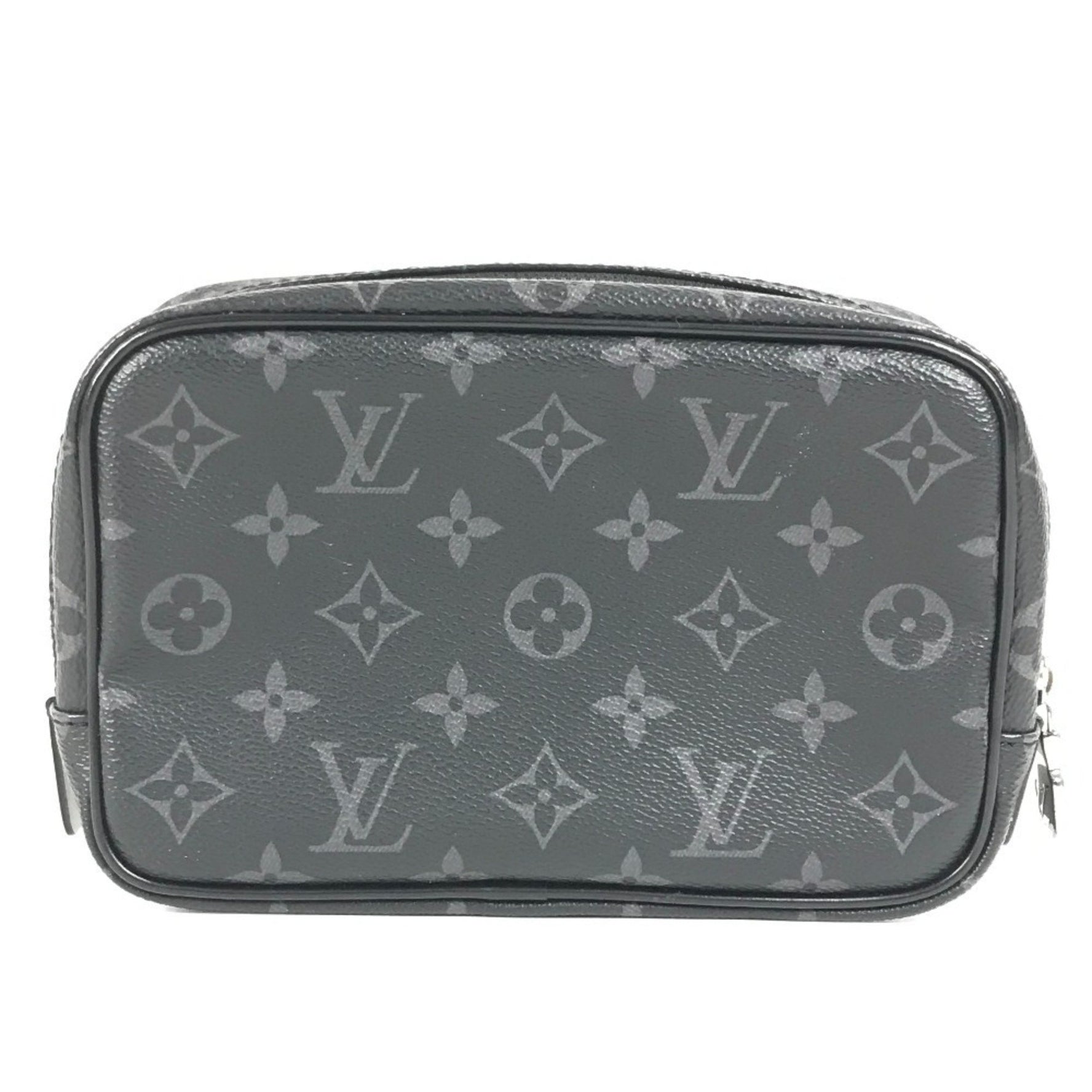 LOUIS VUITTON Monogram Eclipse True Toilette PM Second Bag/Clutch Bag/Multi-Pouch/Pouch in Canvas, Black
