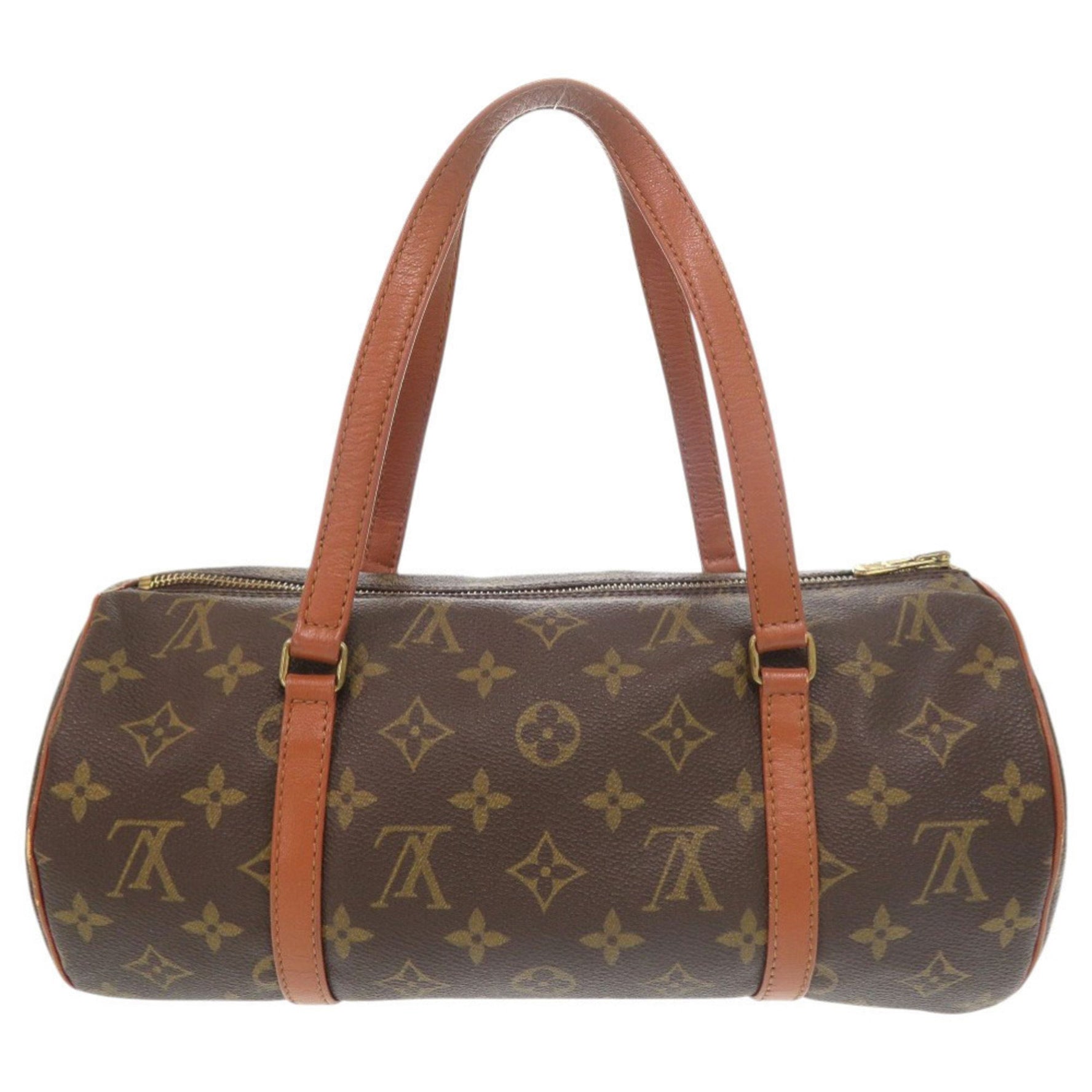 Louis Vuitton Papillon 30 Monogram Handbag with Pouch, Brown, 0157, LOUIS VUITTON