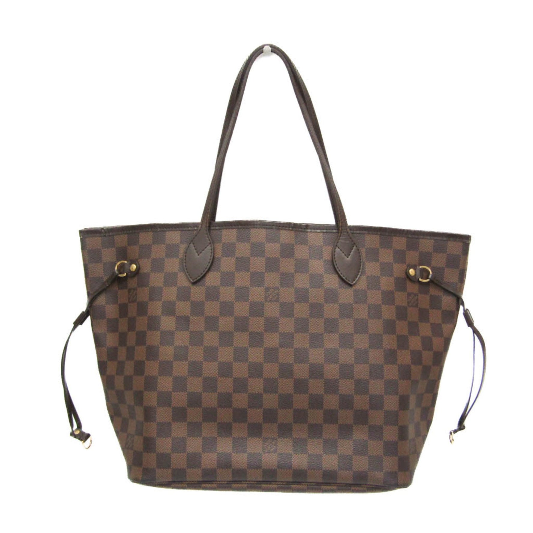 Louis Vuitton Damier Neverfull MM Tote Bag Brown,Ebene
