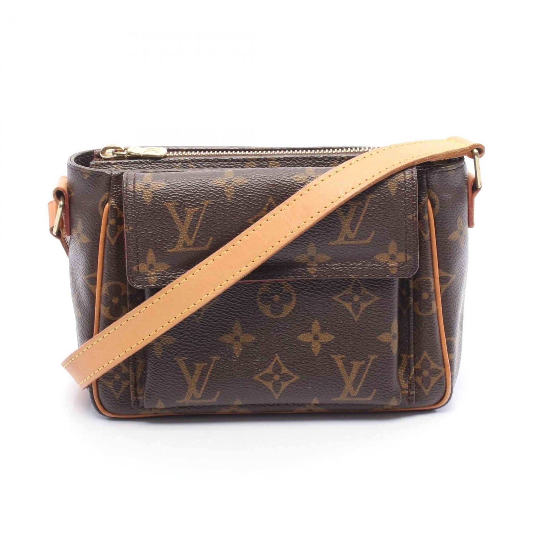 Louis Vuitton Viva Cite PM Shoulder Bag in Coated Canvas and Leather with Monogram Design