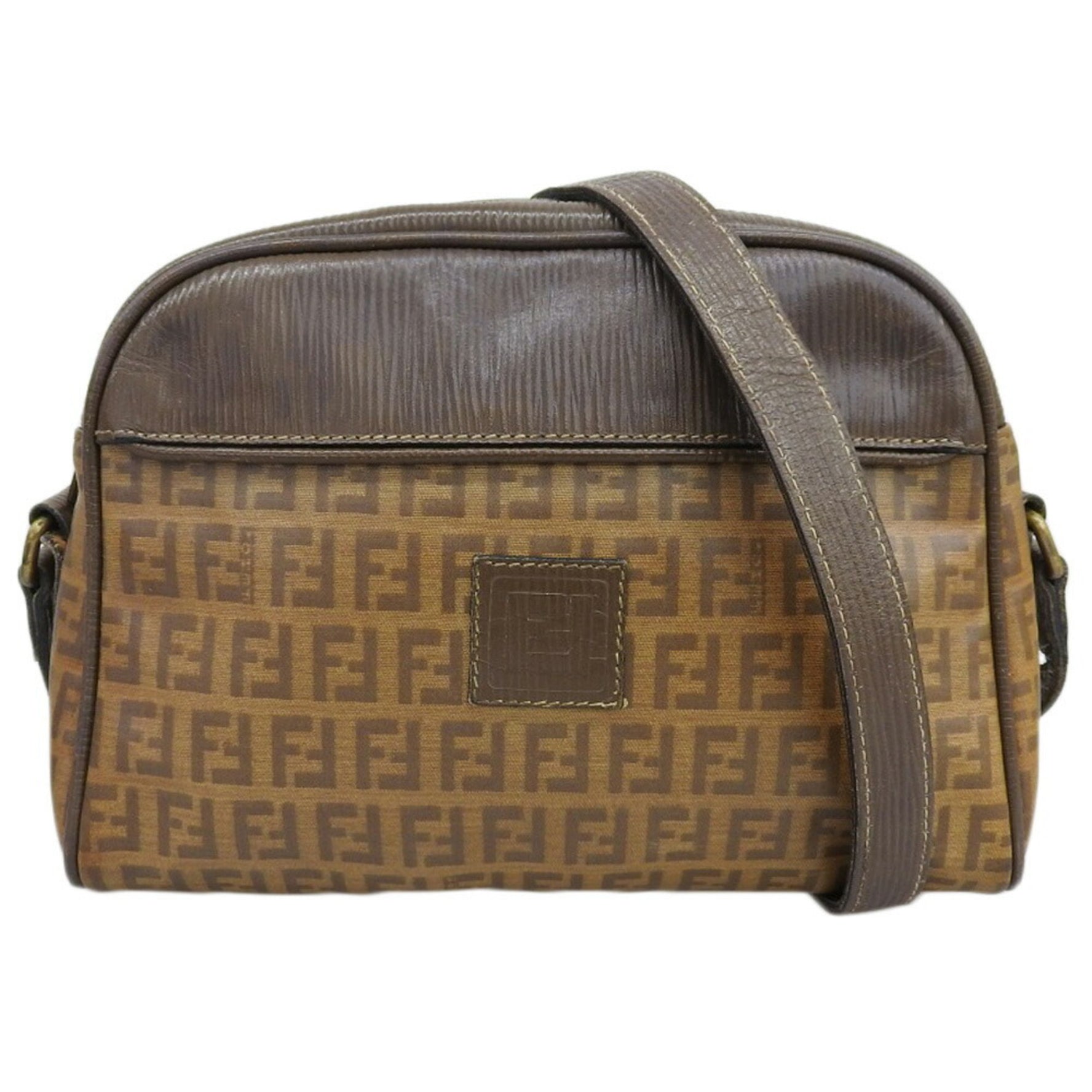 Fendi Zucca shoulder bag in with FF pattern