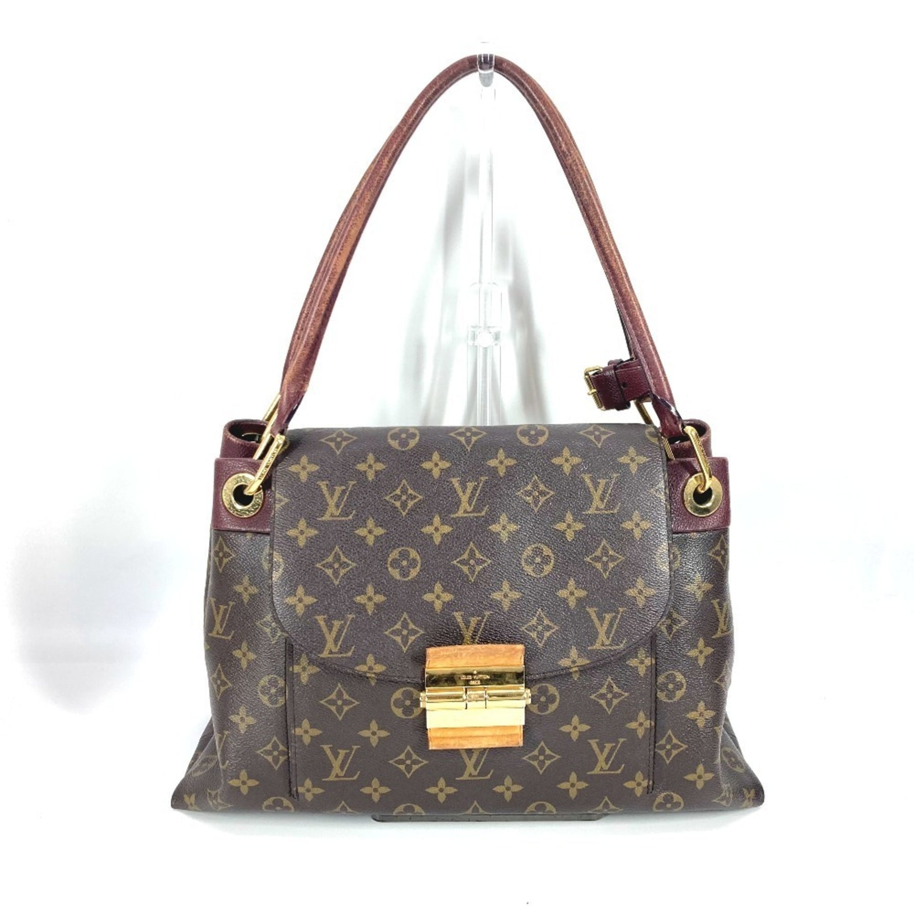 Louis Vuitton Monogram Olympe Shoulder Bag Tote Flap Canvas Men's Brown