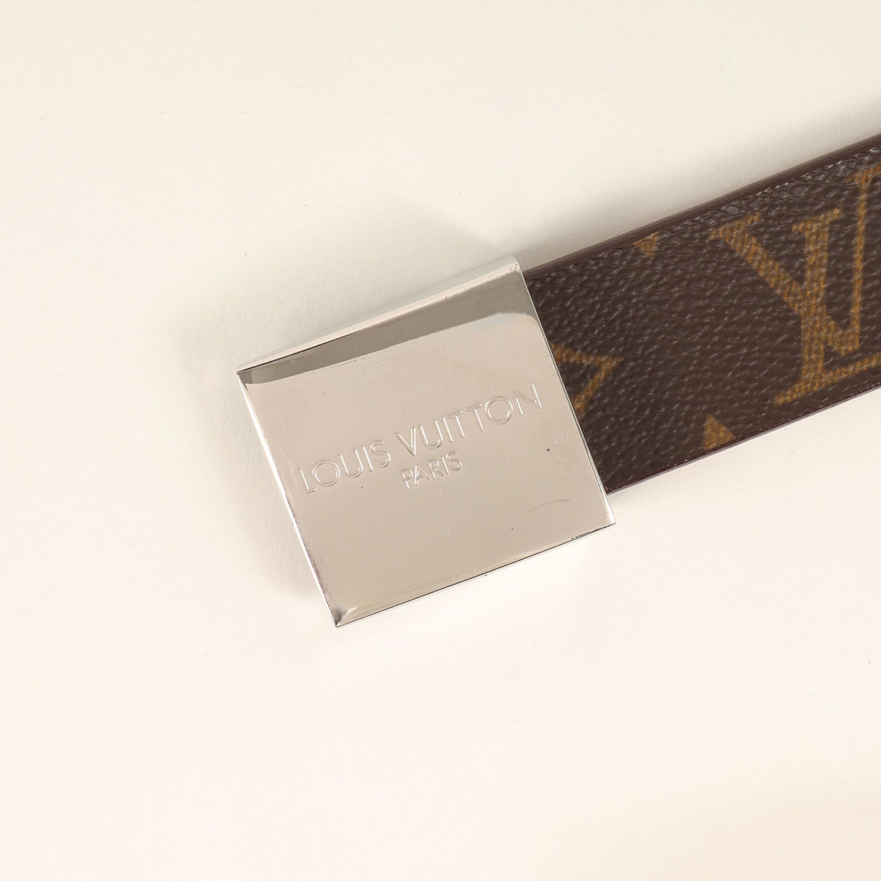 Louis Vuitton Belt Monogram Santur Carre Brown