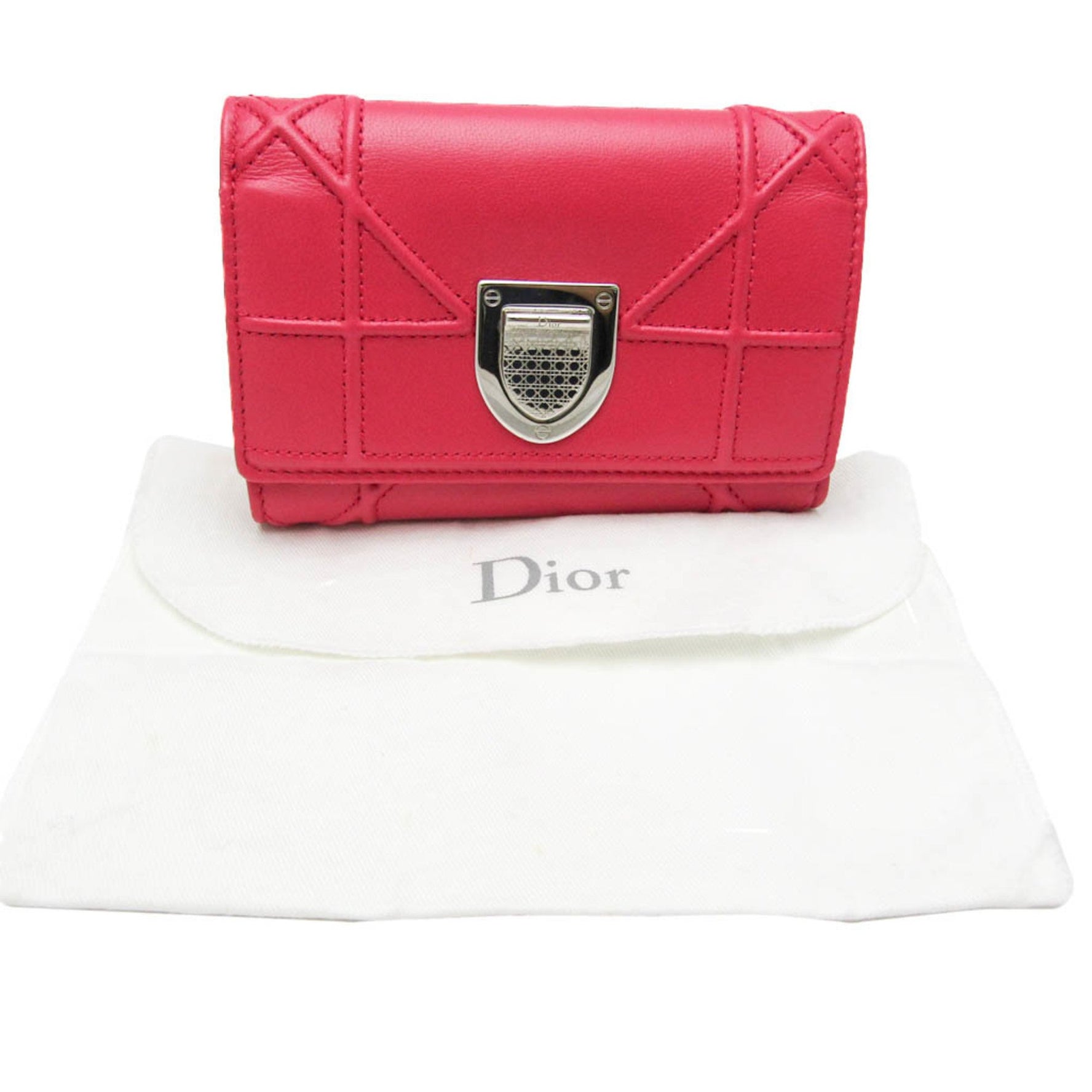 Christian Dior DIORAMA Leather Wallet (tri-fold)