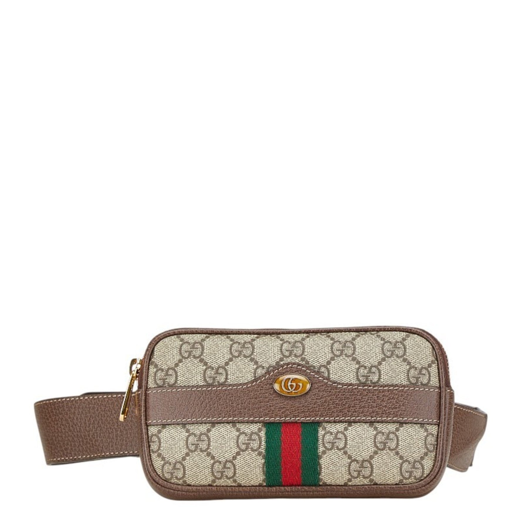 Gucci GG Supreme Ophidia Body Bag Waist Beige Multicolor PVC Leather
