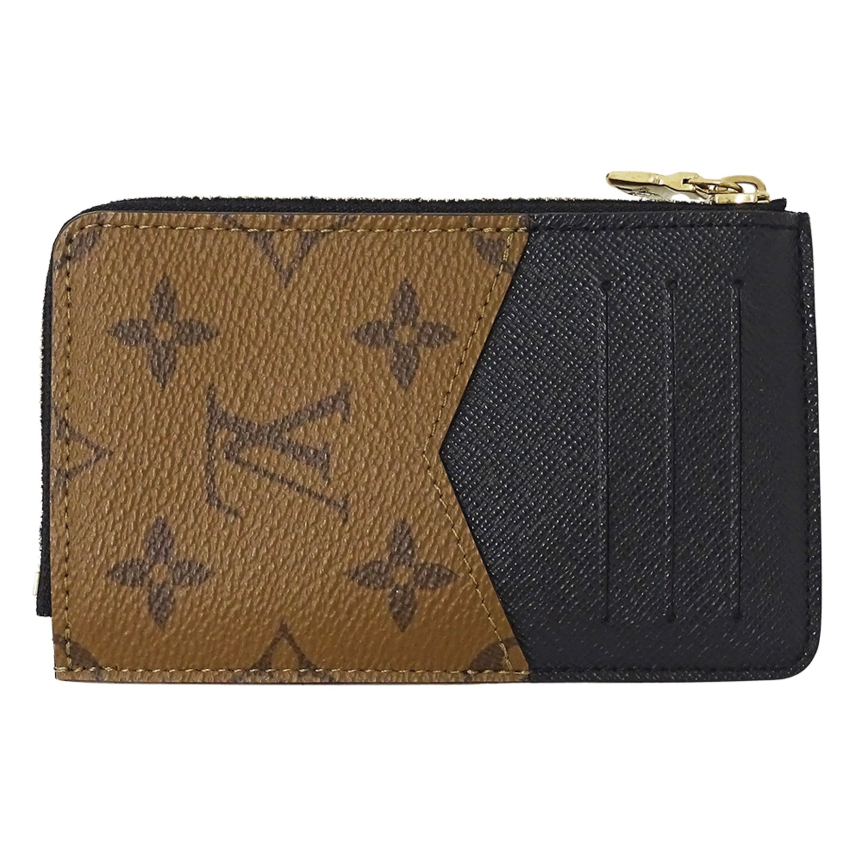 Louis Vuitton Monogram Reverse Wallet, Men's and Coin Case, Card Fragment Porte Carte Recto Verso Brown