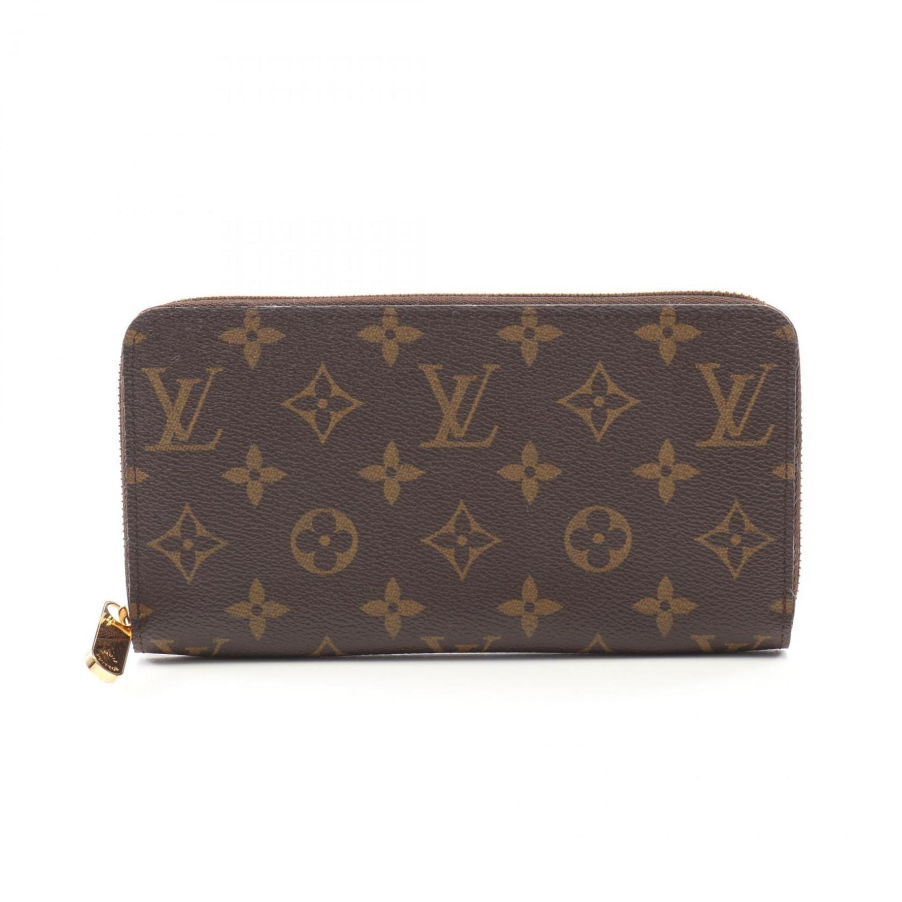 Louis Vuitton Zippy Wallet Round Long Coated Canvas Monogram Men's
