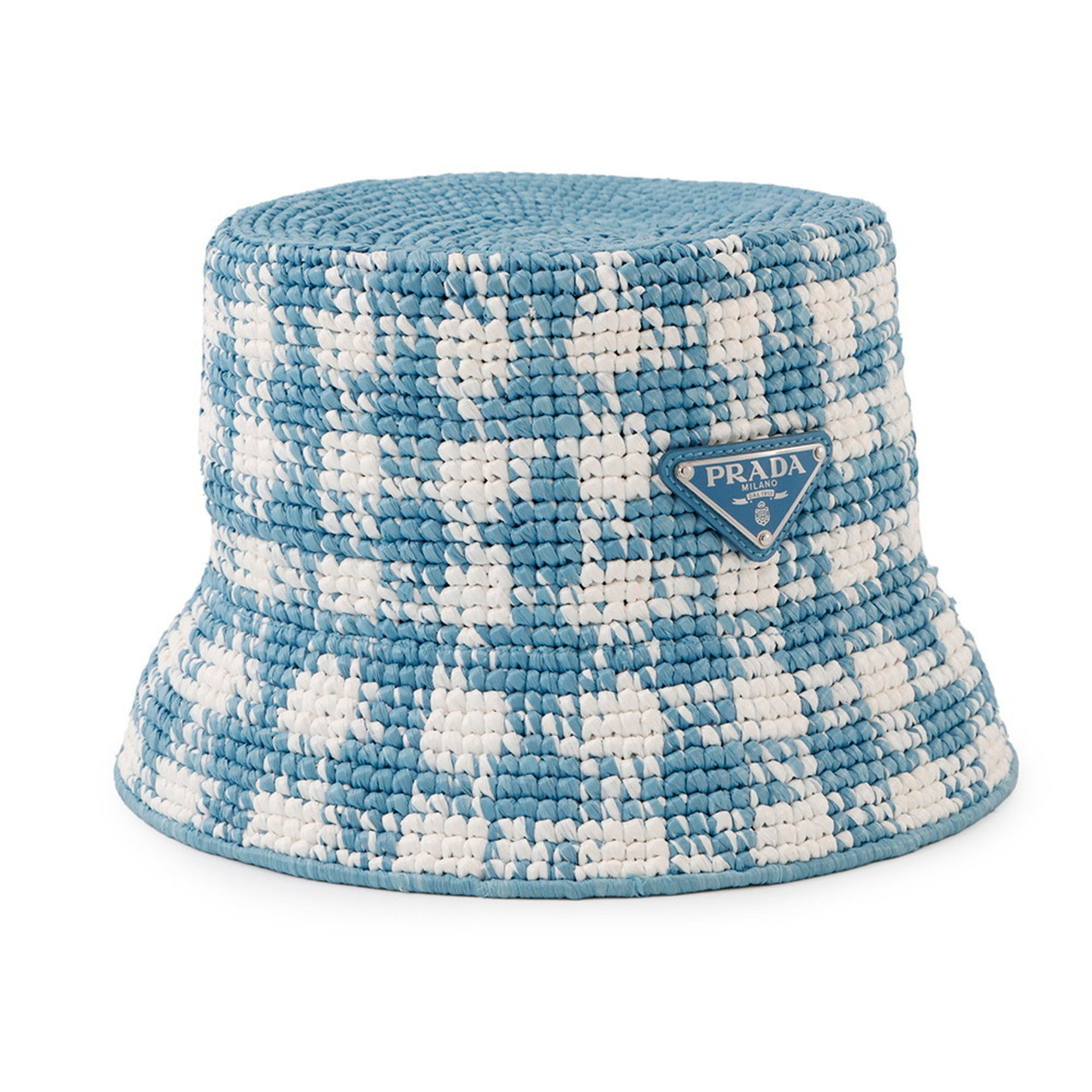 Prada Bucket Hat Triangle Crochet Size S