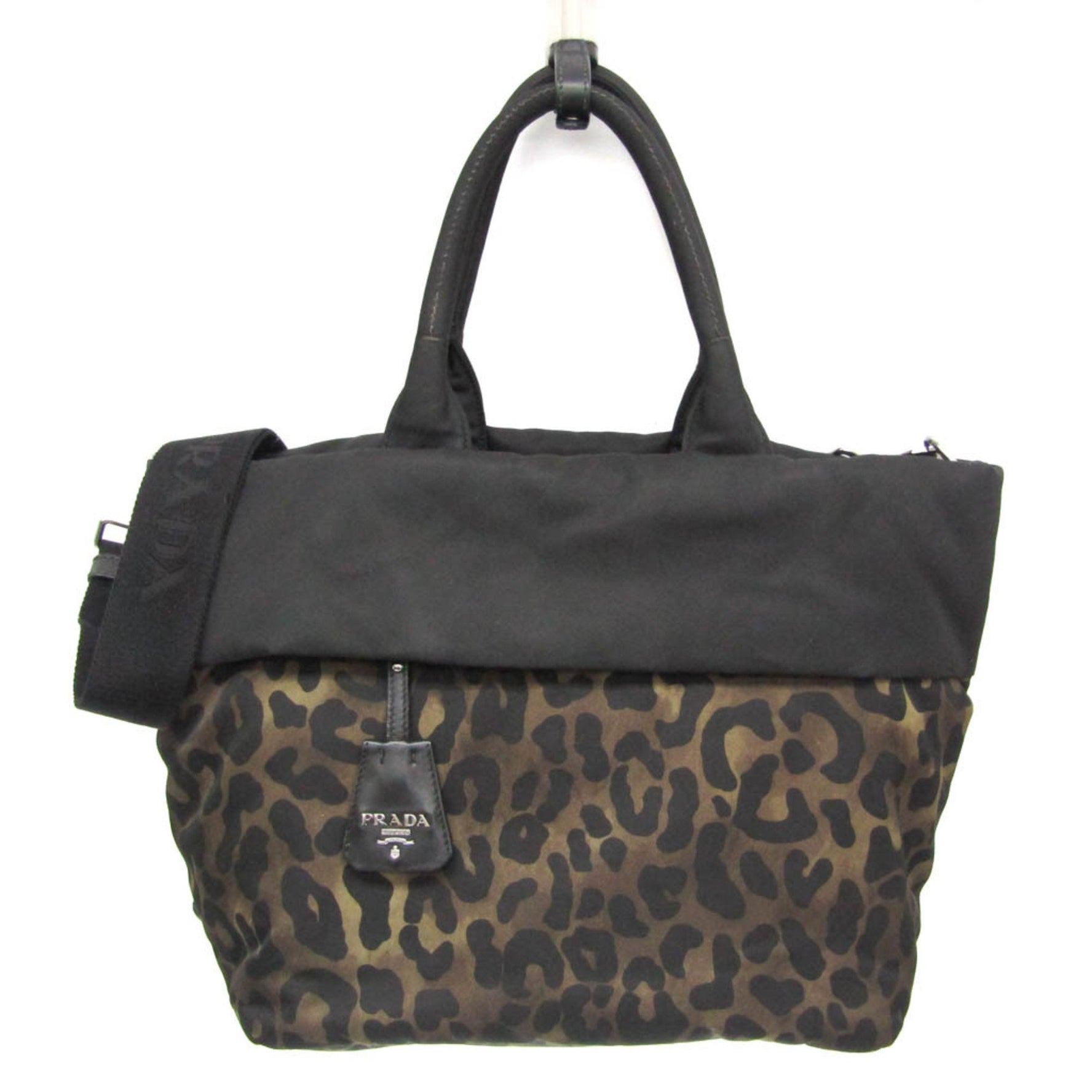 Prada Nylon Handbag,Shoulder Bag Black,Khaki
