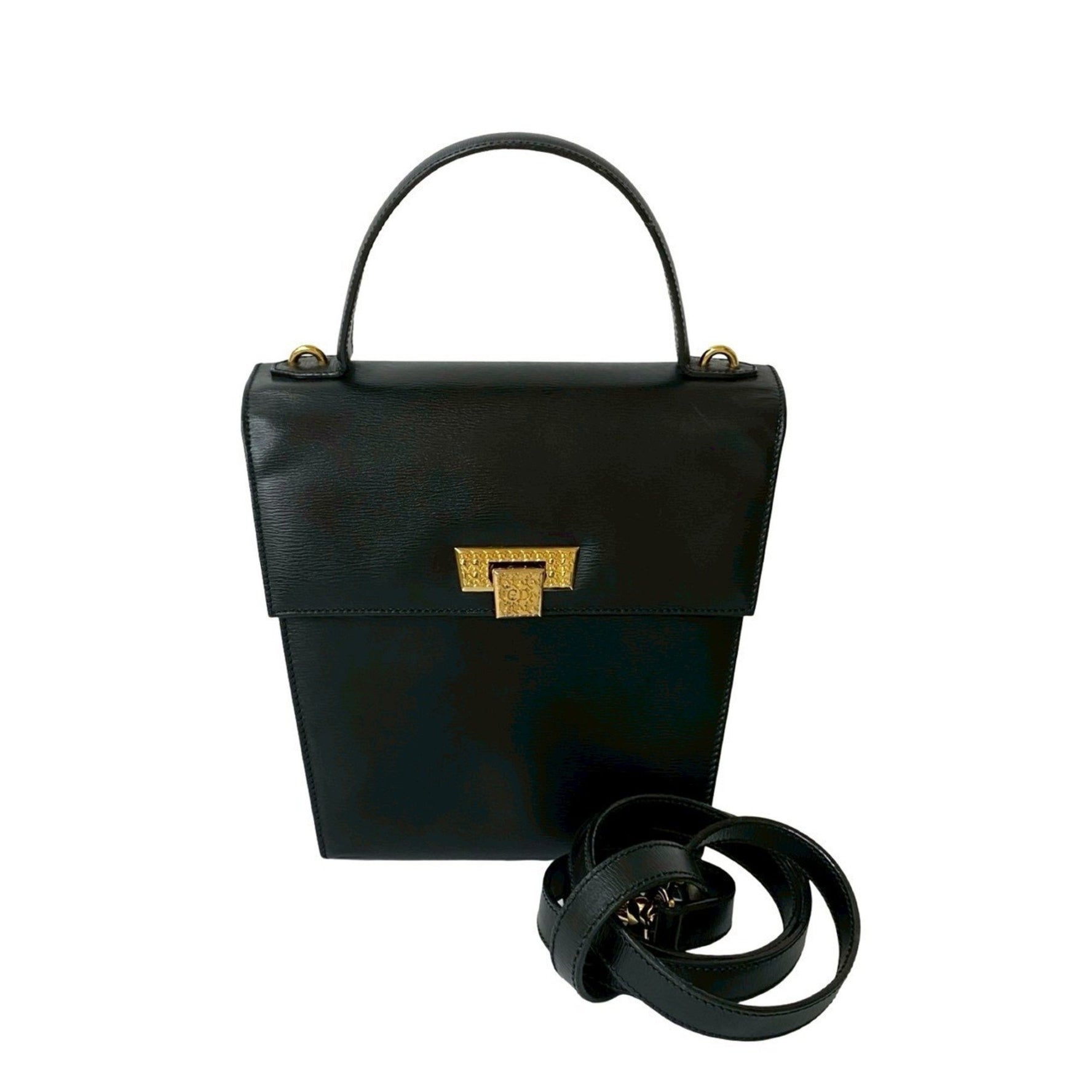 Christian Dior CD logo hardware leather genuine handbag/shoulder bag