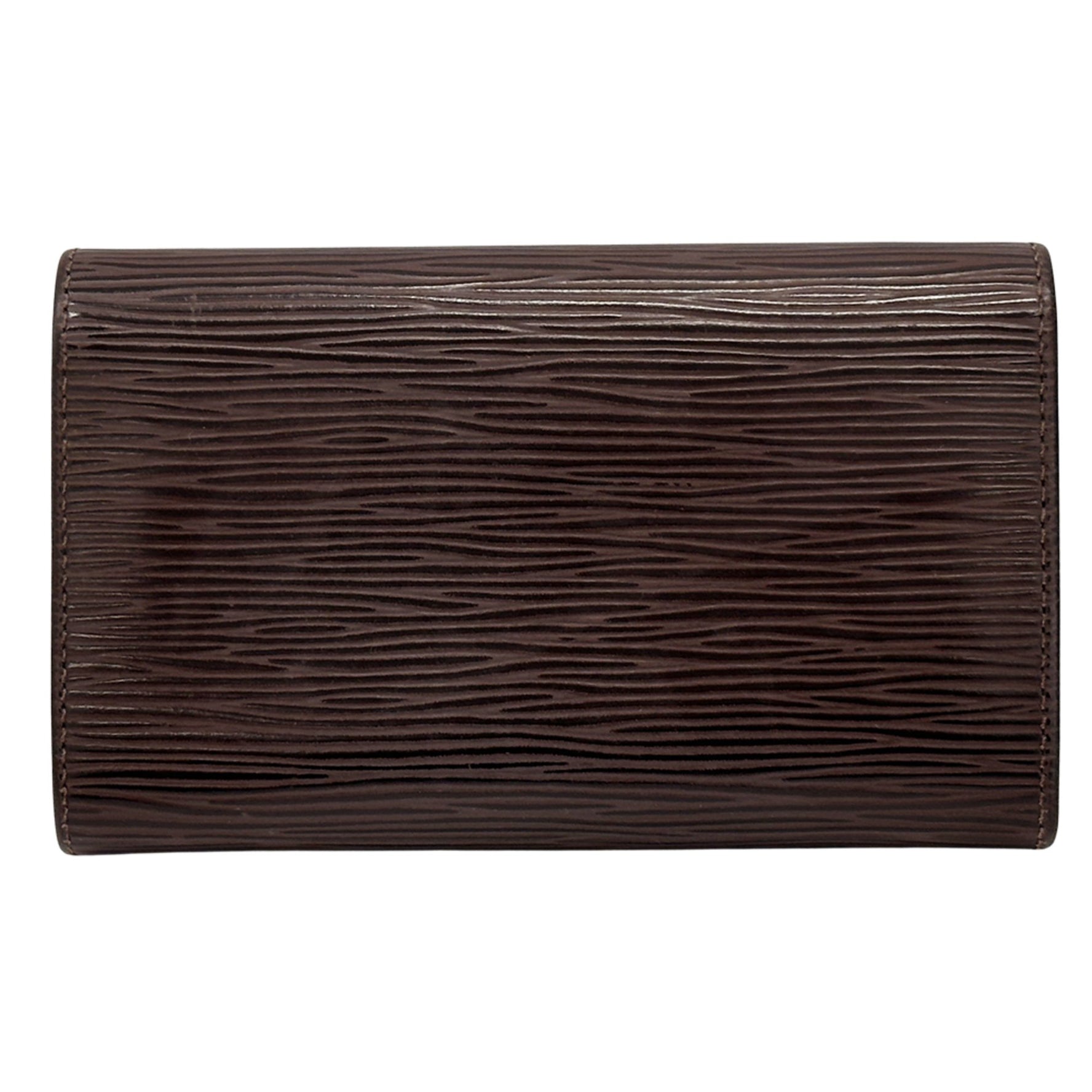 Louis Vuitton Epi Leather Wallet, Porte-Monnaie-Tresor Mocha, Brown/Dark Brown, Compact Wallet
