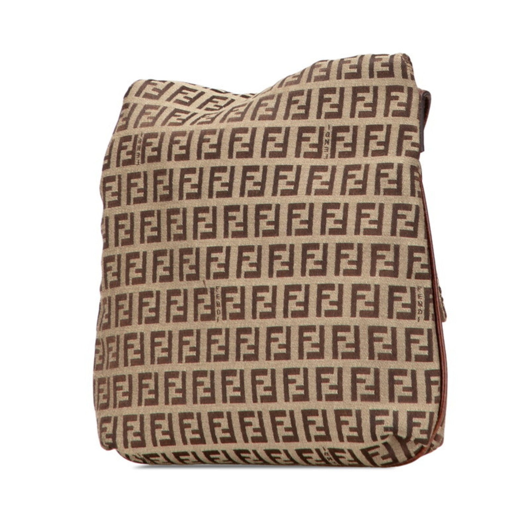 Fendi Zucchino Shoulder Bag Canvas and Leather