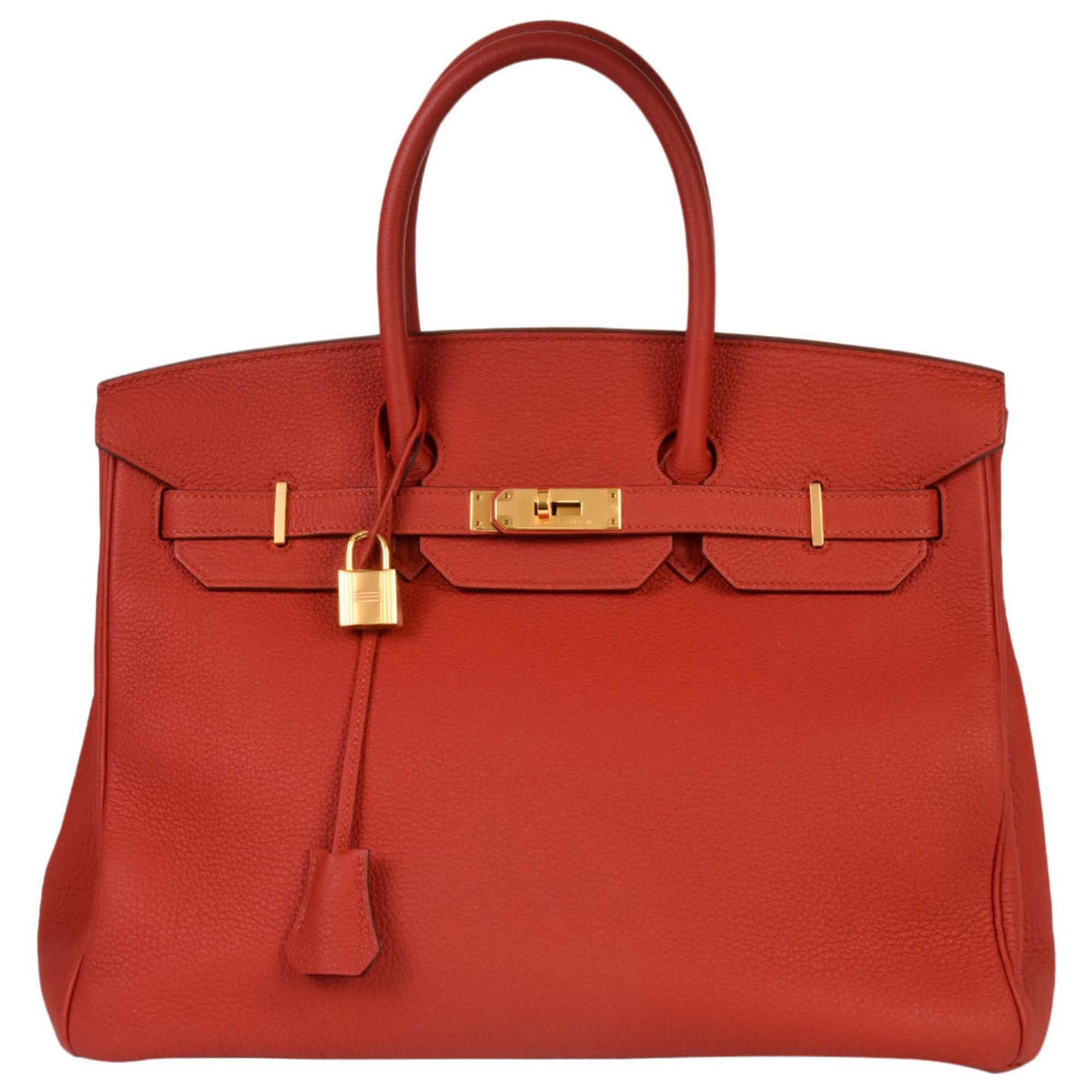 HERMES Birkin 35 Vermilion Togo T stamp (manufactured around 2015) Handbag