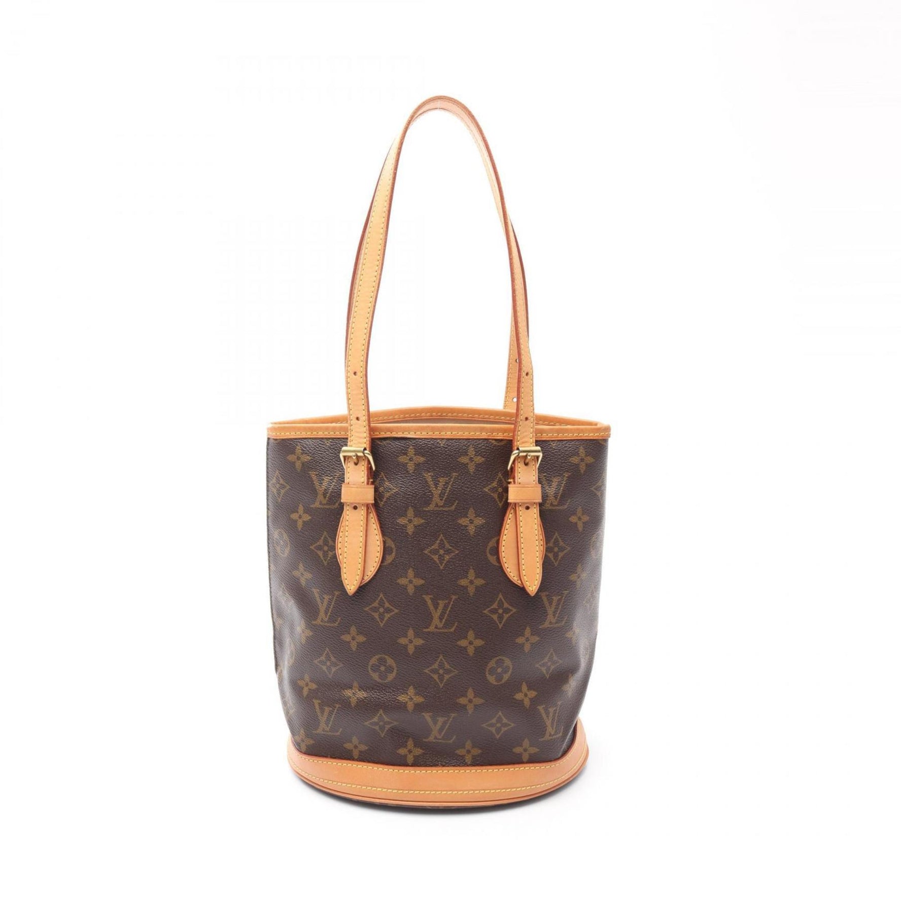 Louis Vuitton Bucket PM Handbag, Coated Canvas and Leather, Monogram