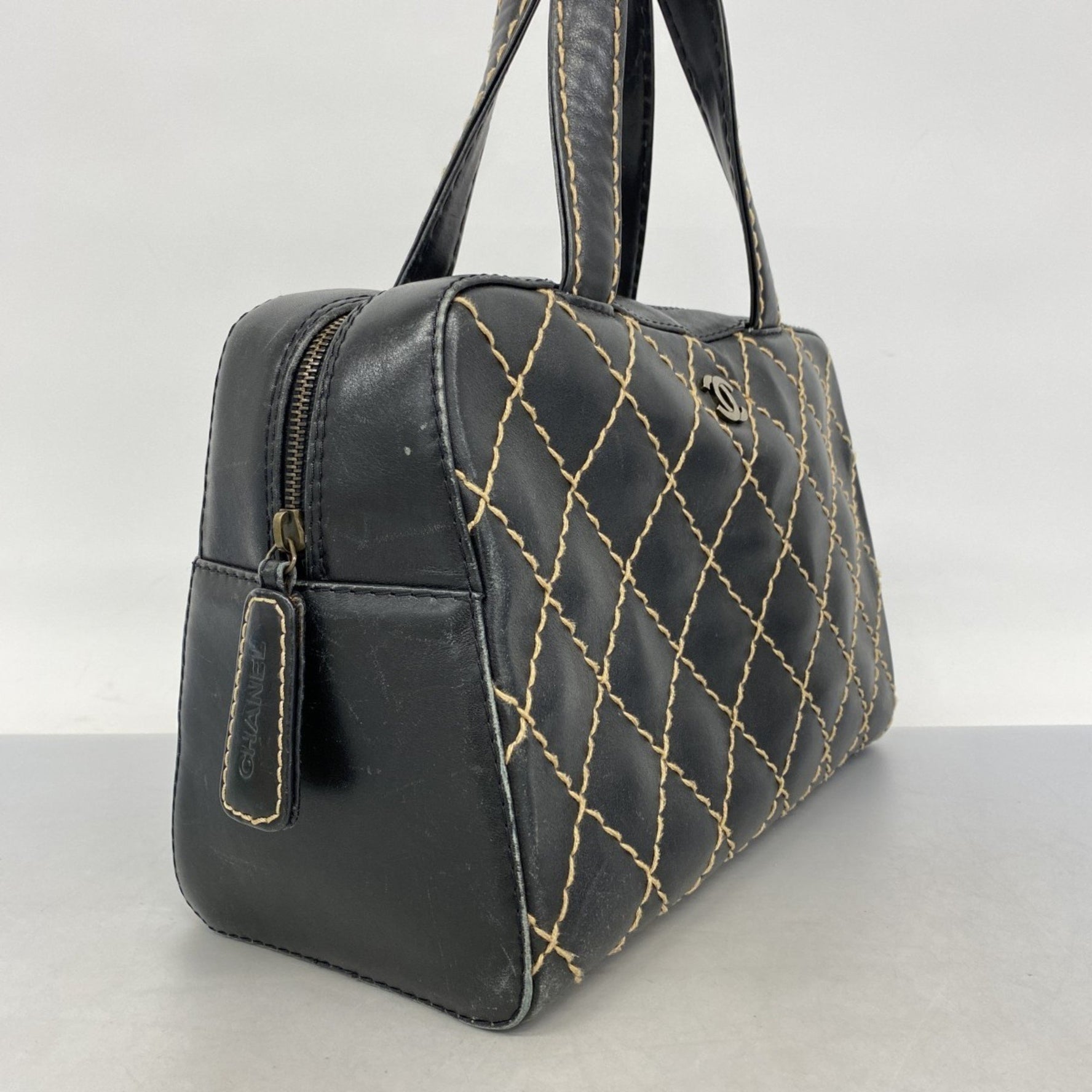 Chanel handbag, wild stitch lambskin