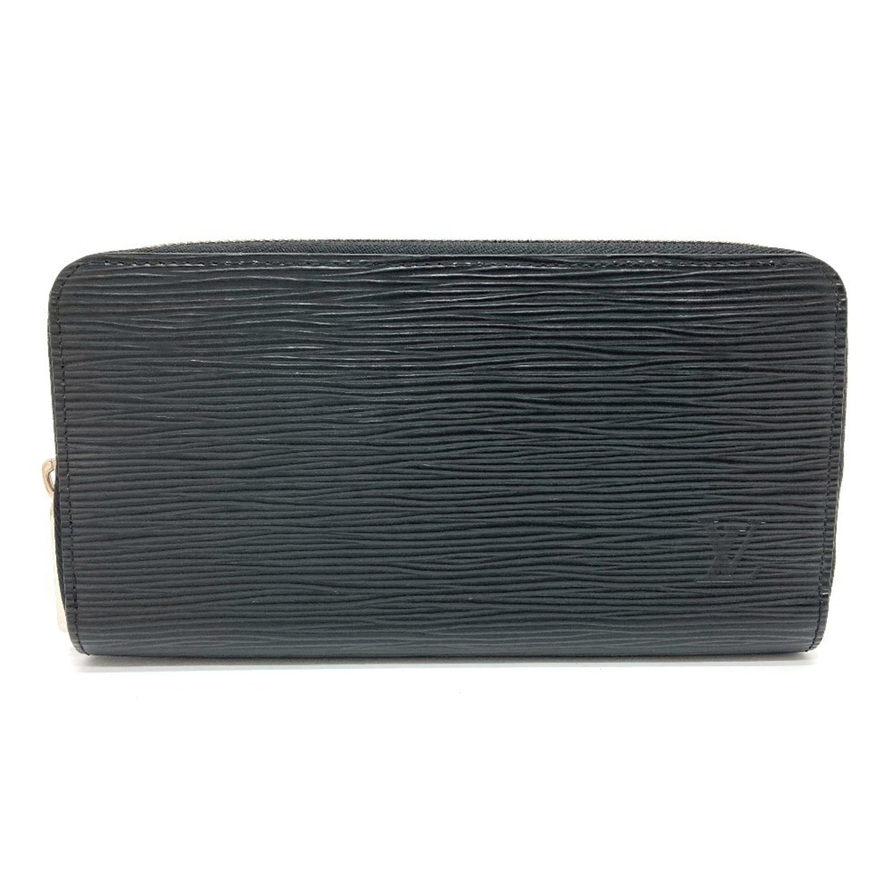 LOUIS VUITTON M64838 Epi Zippy Wallet, Round Zipper Long Leather, Unisex, Noir