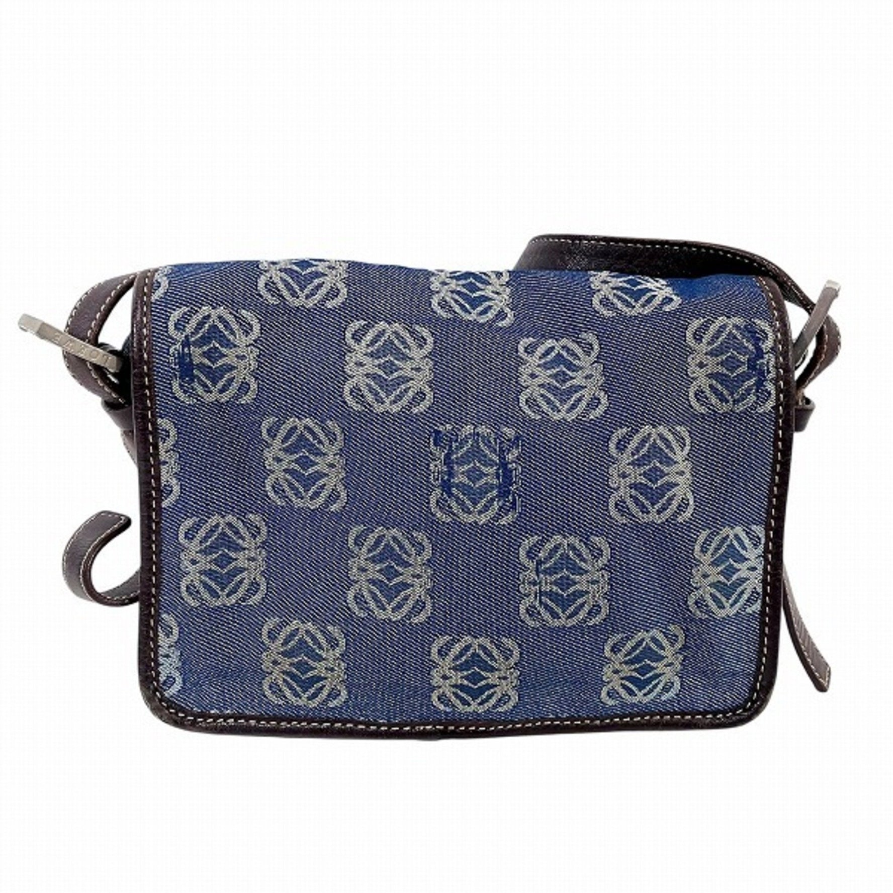 LOEWE Anagram Denim Shoulder Bag