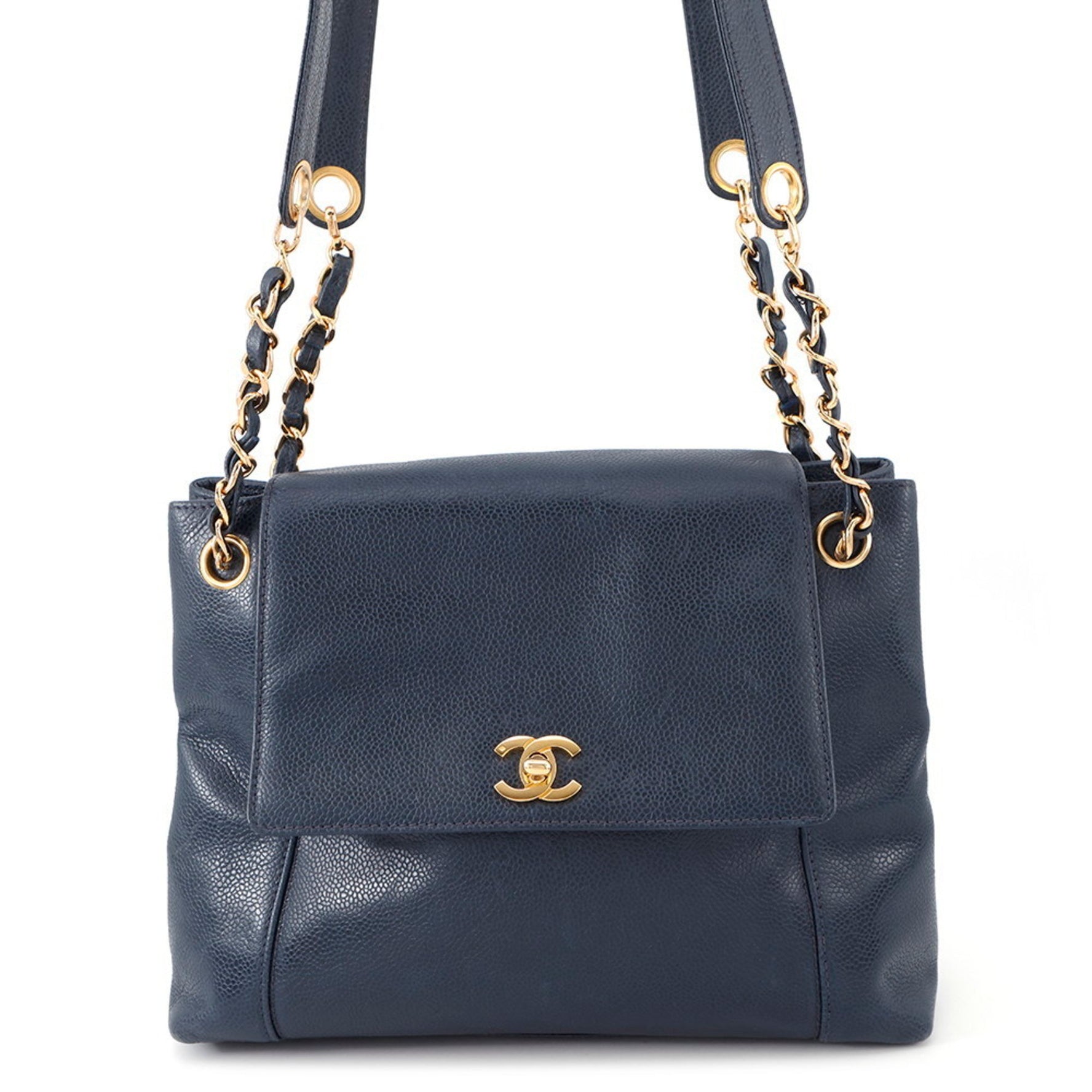Chanel chain shoulder bag with Coco mark