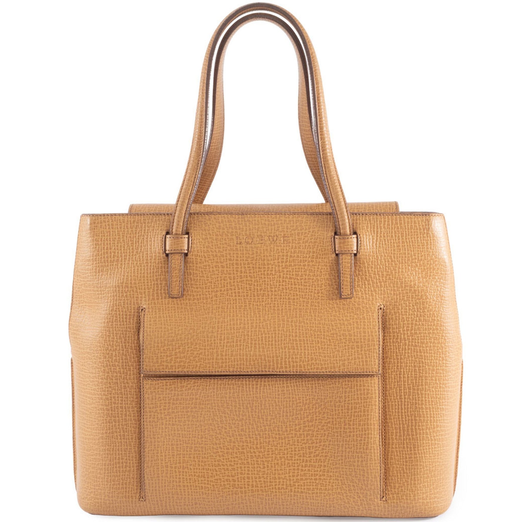 LOEWE Embossed Leather Handbag in