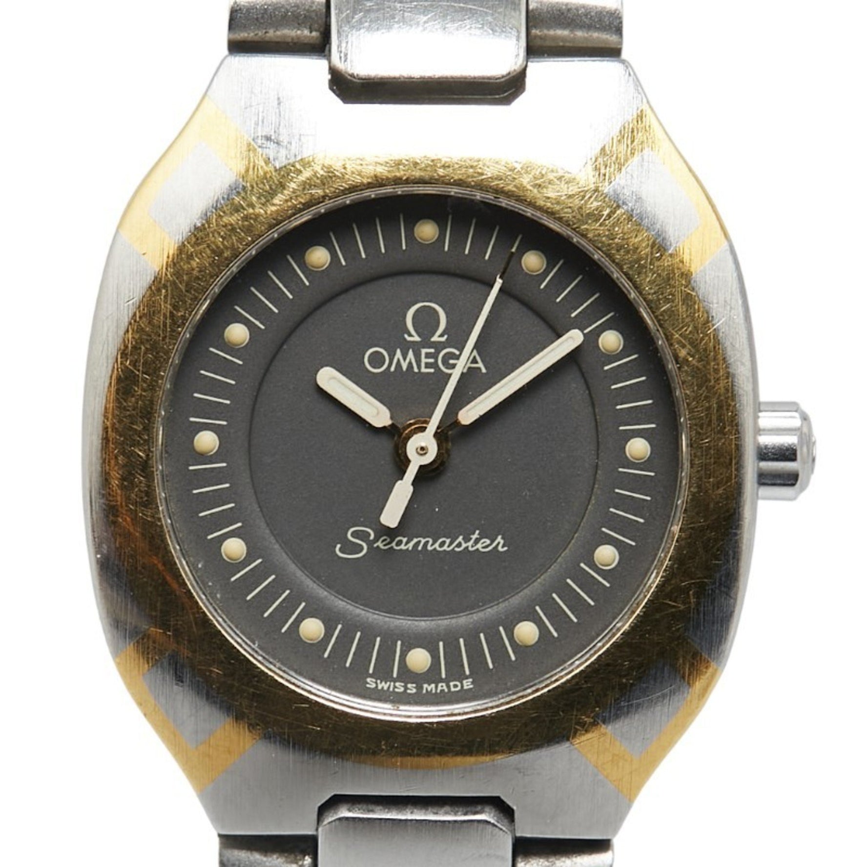 OMEGA Seamaster Polaris Watch Quartz Grey Dial Stainless Steel Ladies