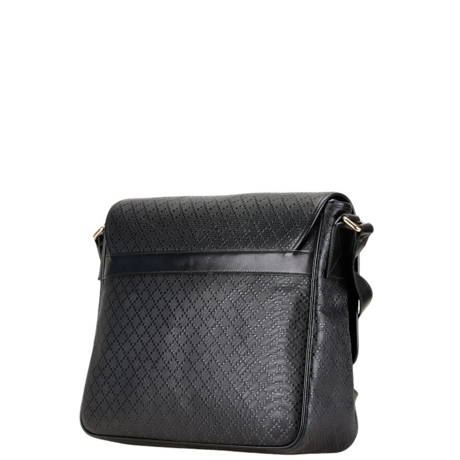 Gucci Guccissima Shoulder Bag Black Leather Women's GUCCI