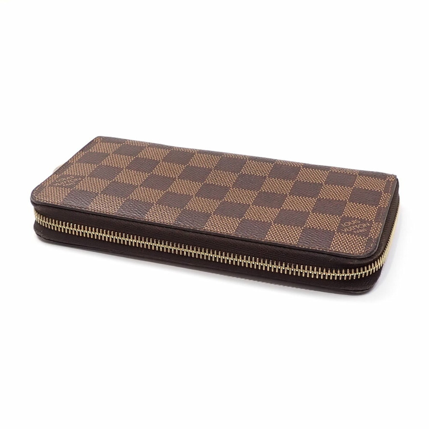 Louis Vuitton Women's Damier Ebene Zippy Wallet, Round Long N41661, Brown, C218487