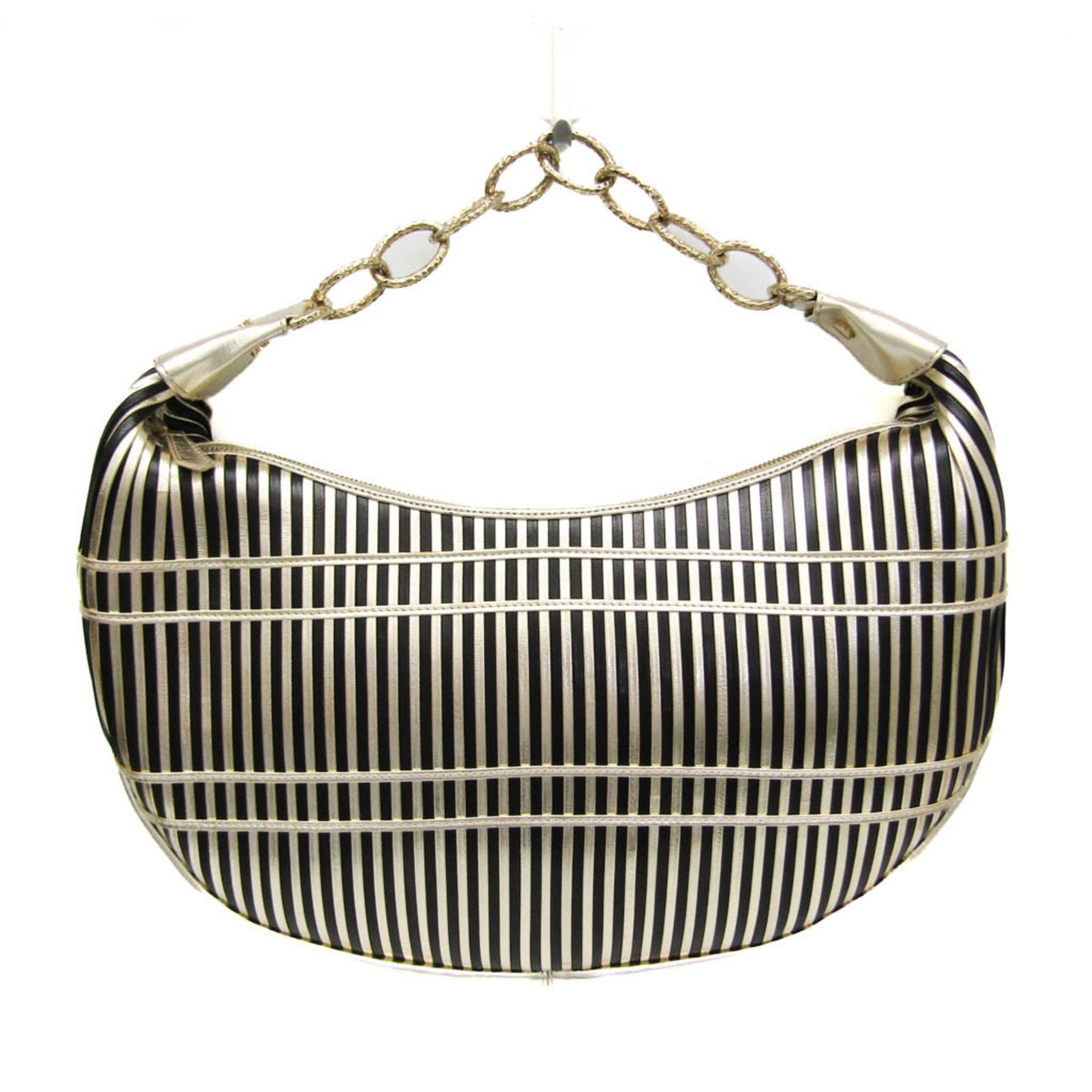 Valentino Garavani Leather Shoulder Bag Black,Champagne Gold