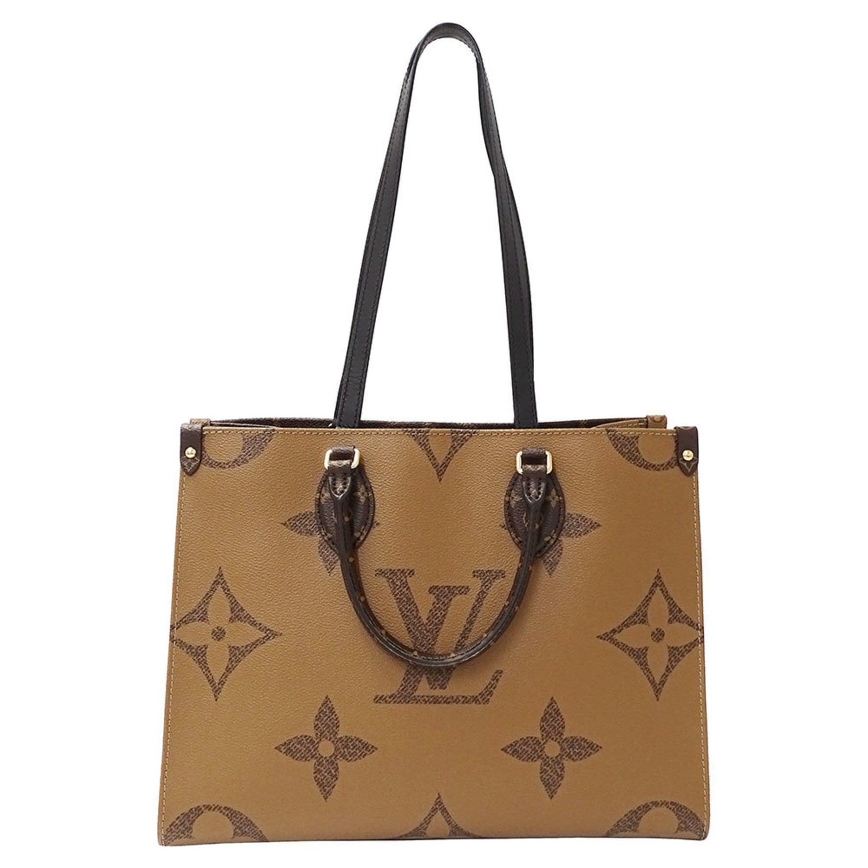 Louis Vuitton LOUIS VUITTON Tote Bag Giant Monogram Canvas On the Go MM Brown