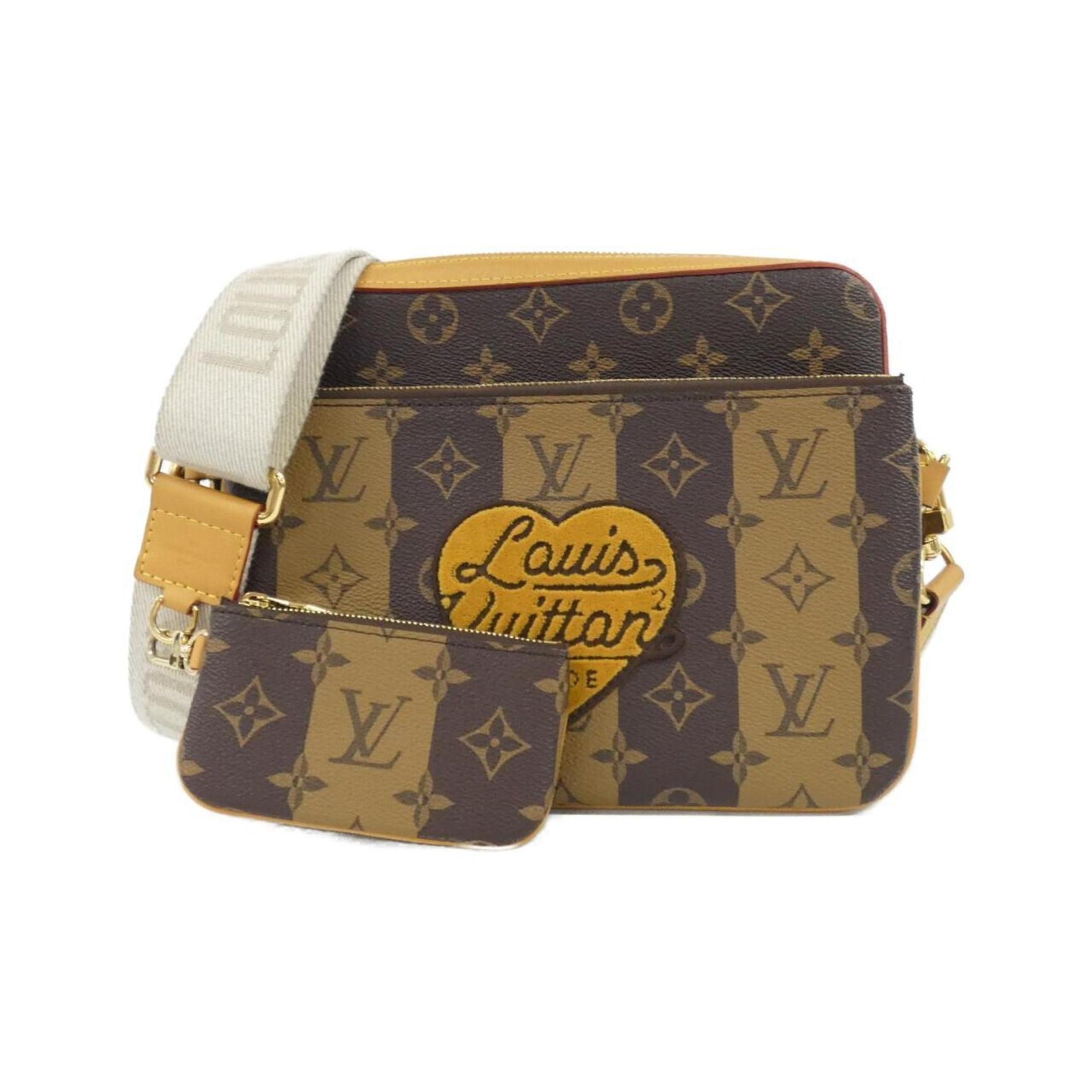 Louis Vuitton Monogram Stripe (LV Squared) Trio Messenger Shoulder Bag