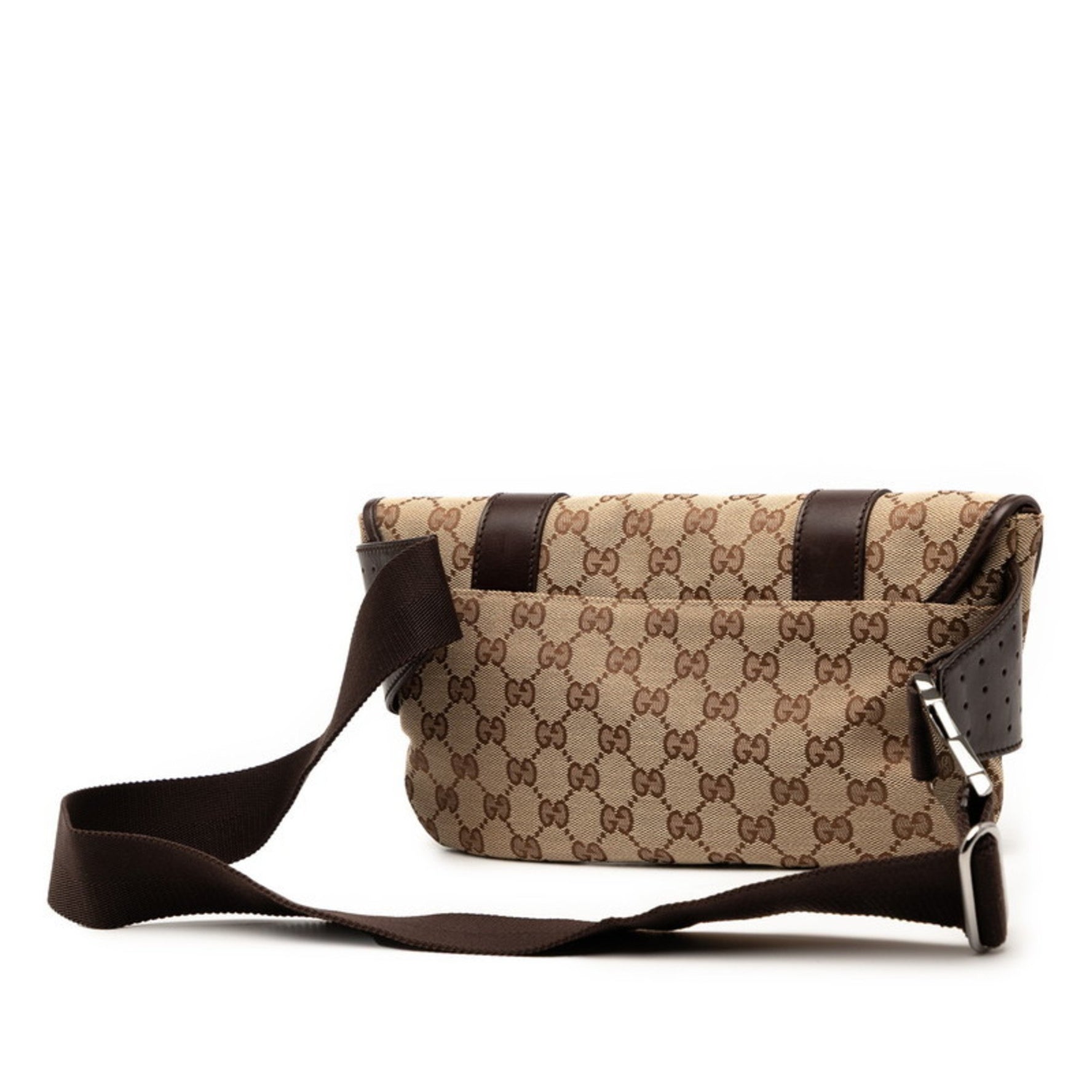 Gucci GG Canvas Body Bag/Waist Bag Beige/Brown Canvas/Leather