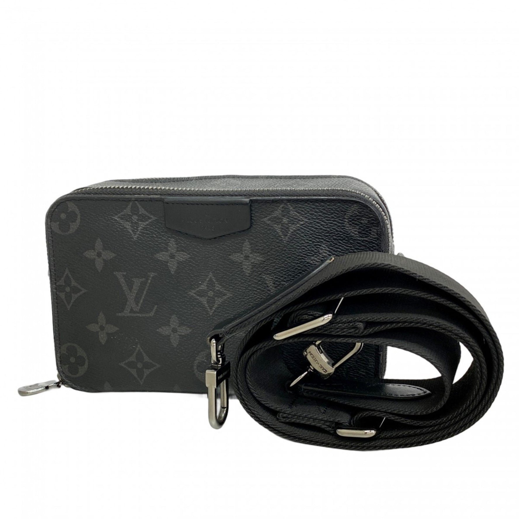Louis Vuitton Monogram Eclipse Alpha Wearable Wallet Shoulder Bag Black/Grey