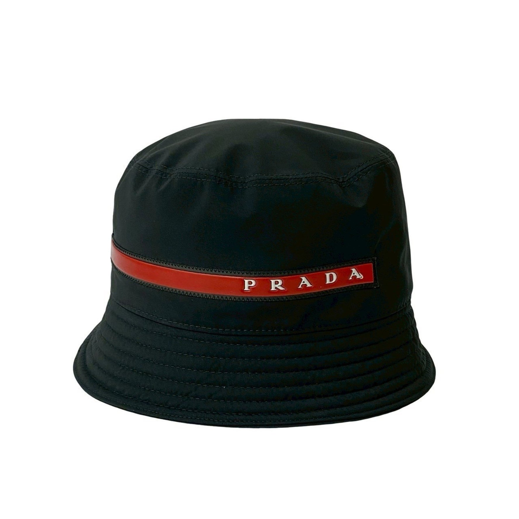PRADA SPORTS Logo Cotton Bucket Hat, Size L