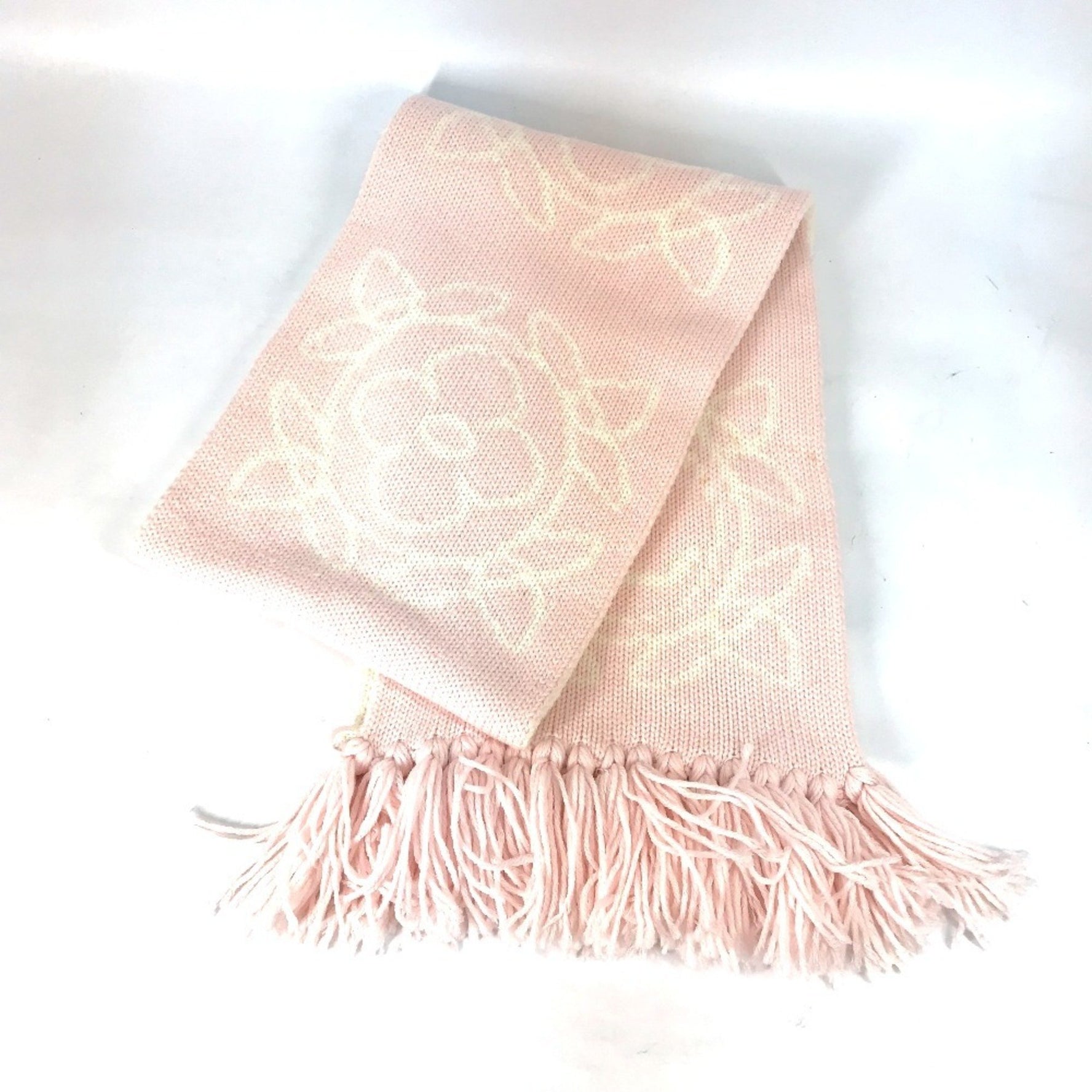 LOUIS VUITTON Echarpe Morning Scarf M70819, Wool Fringe Scarf, Women's, Pink