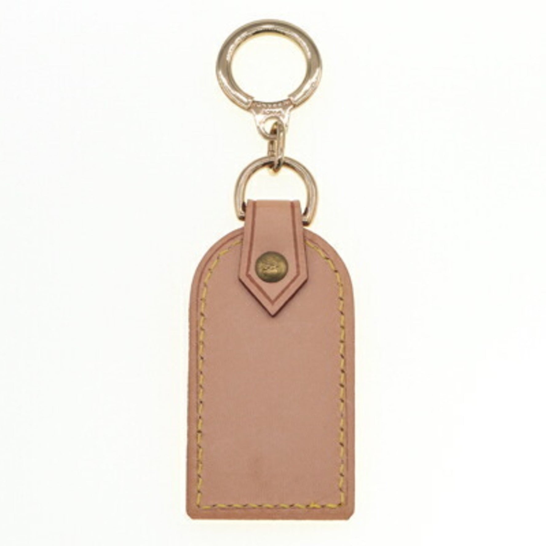 Louis Vuitton Key Ring Porte-Clés Cadou Tag Keychain Tanned Leather Metal Bag Charm