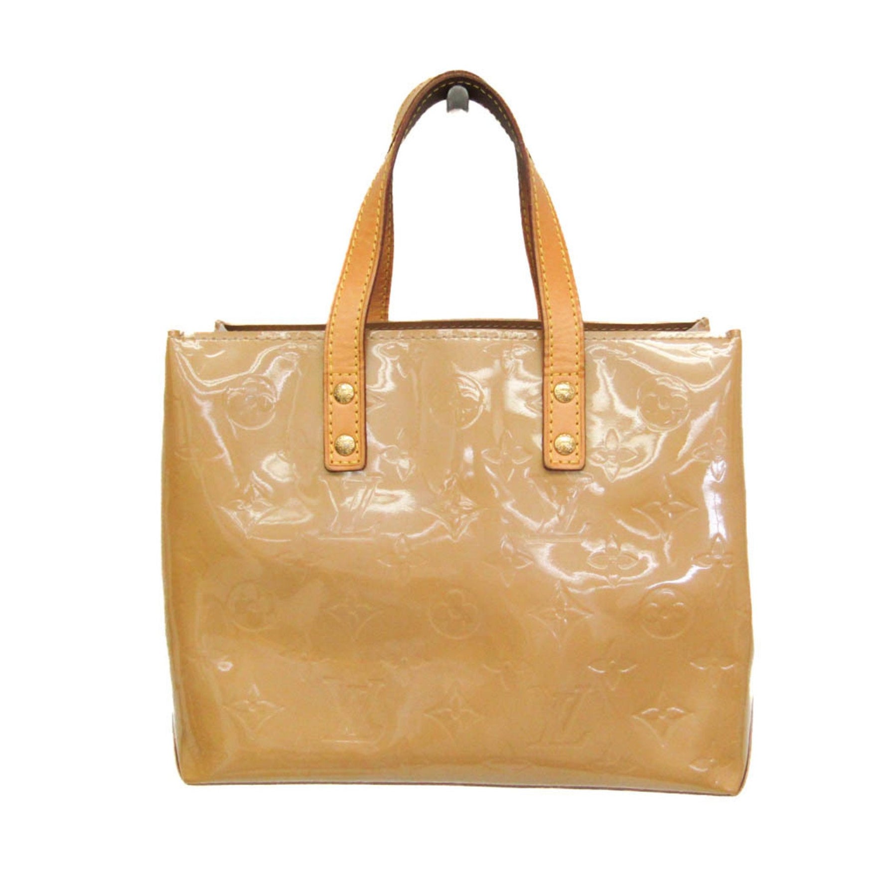 Louis Vuitton Monogram Vernis Reade PM M91334 Women's Handbag Noisette