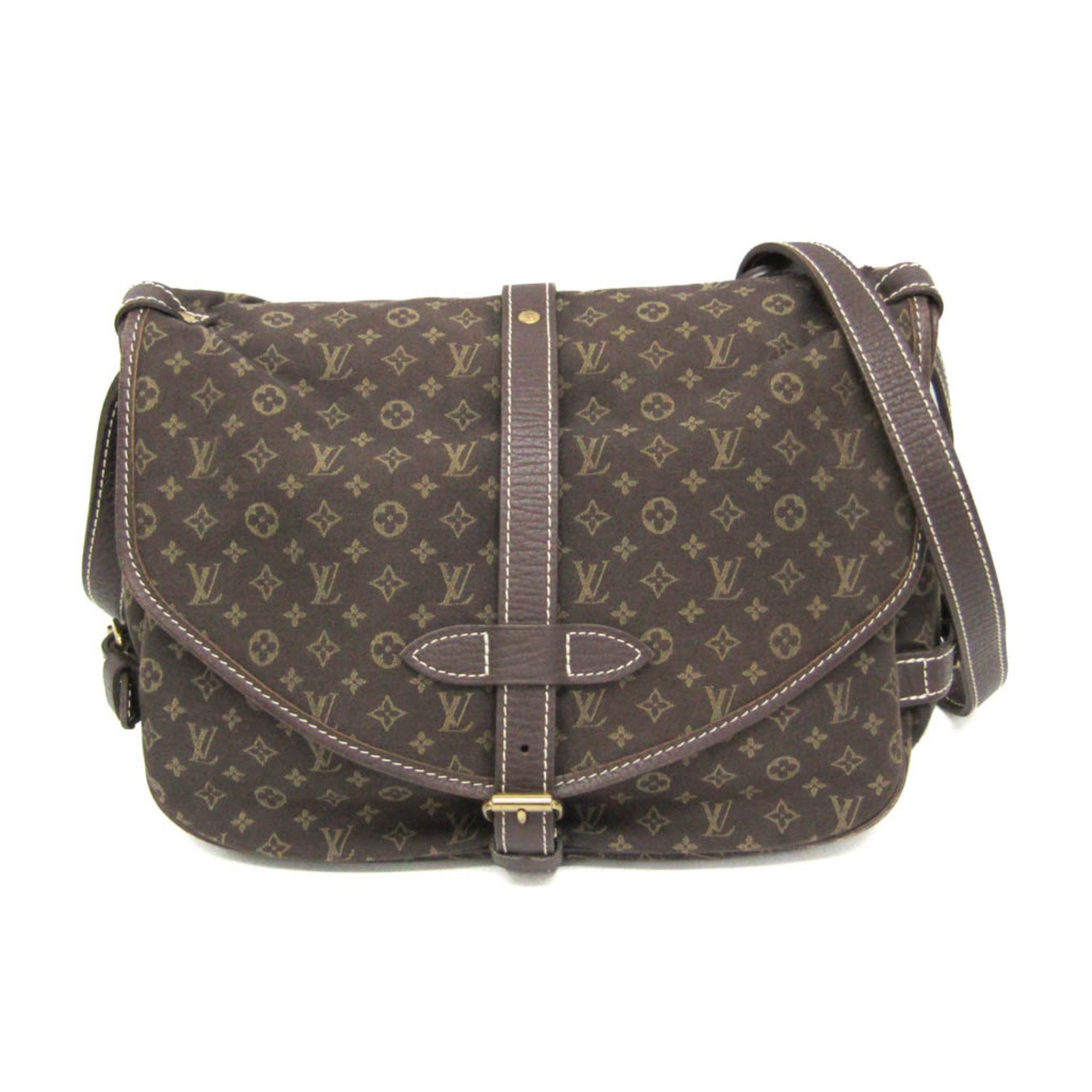 Louis Vuitton Monogram Mini Saumur MM M95227 Women's Shoulder Bag Ebene
