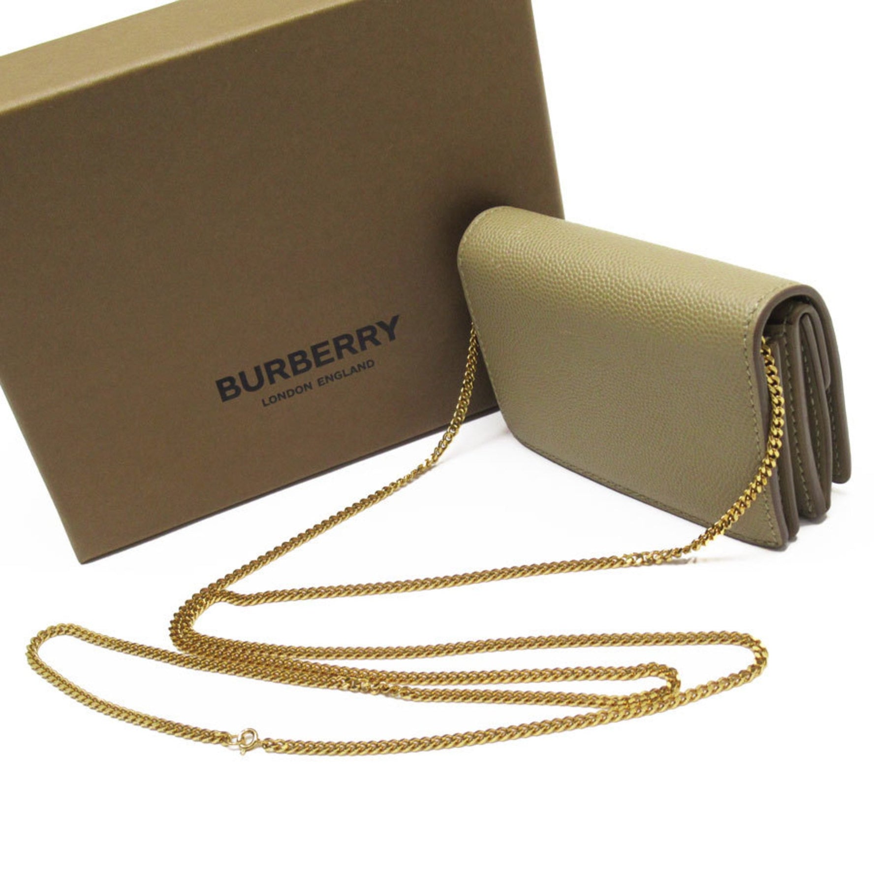 Burberry Wallet/Coin Case/Business Card Holder/Card Case/Leather/Beige/Men's/Women's t19316a