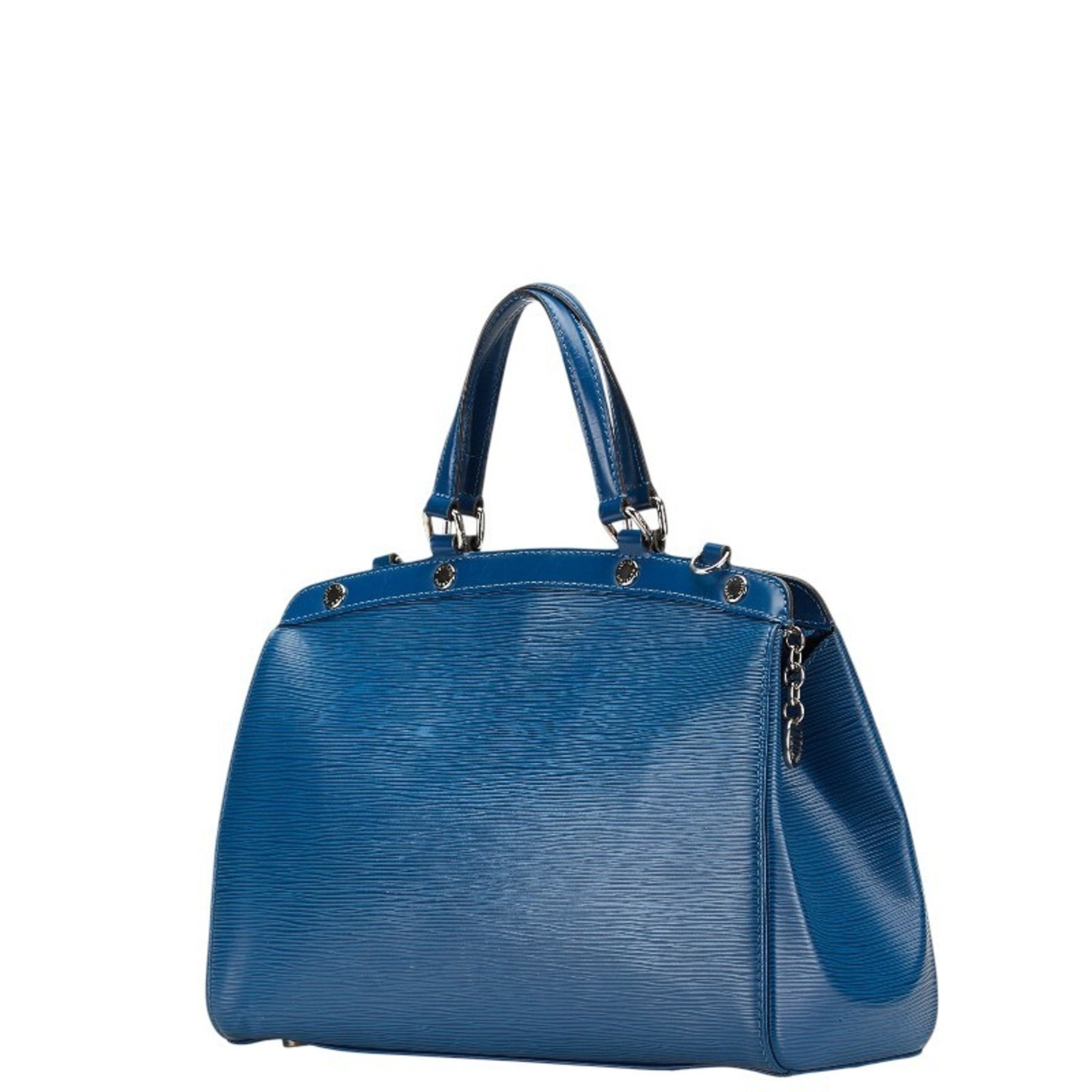 Louis Vuitton Epi B MM Handbag Shoulder Bag Saphir Blue Leather