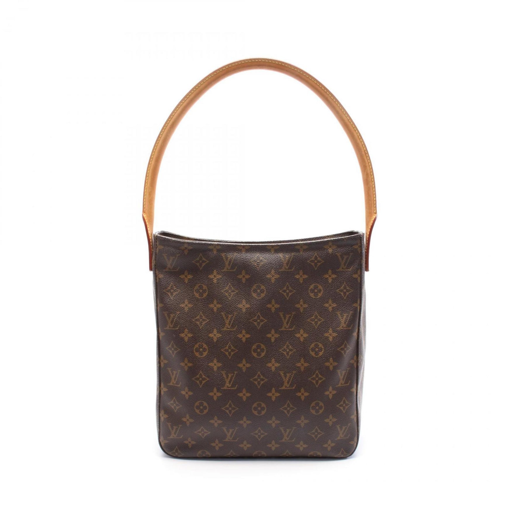 Louis Vuitton Looping GM Shoulder Bag Coated Canvas Leather Monogram Brown