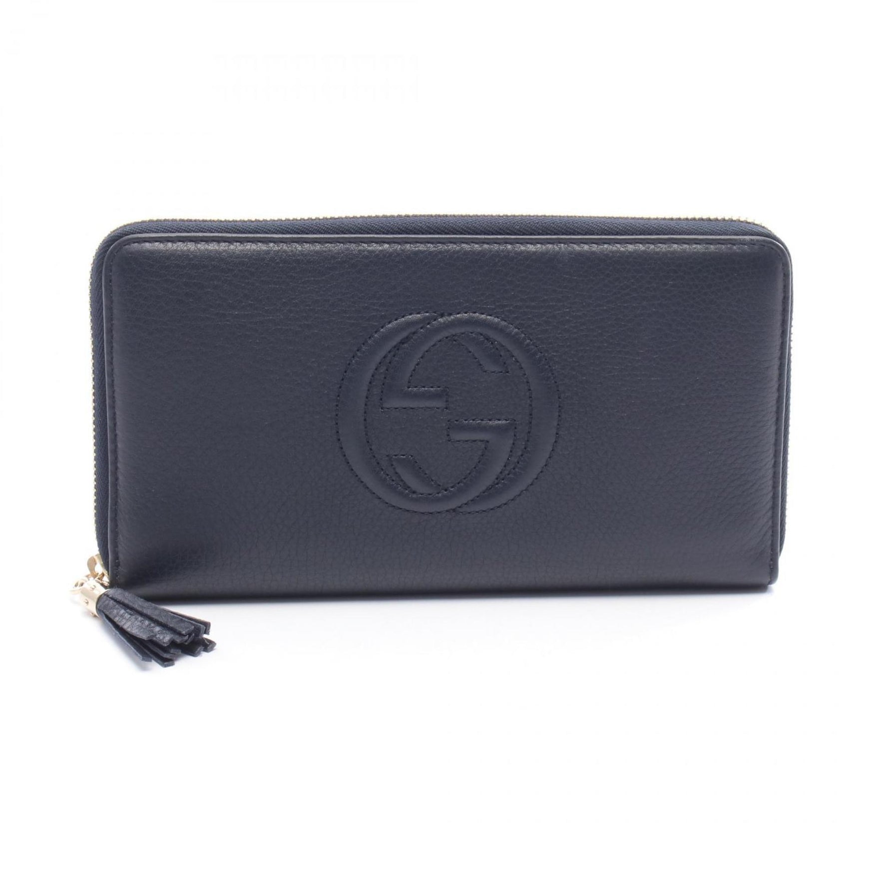 Gucci Soho Interlocking G Round Long Wallet, Leather