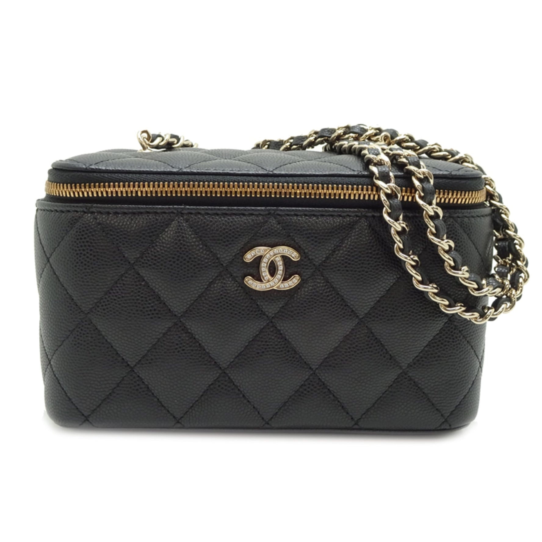 Chanel Vanity Case Shoulder Bag in Caviar Leather