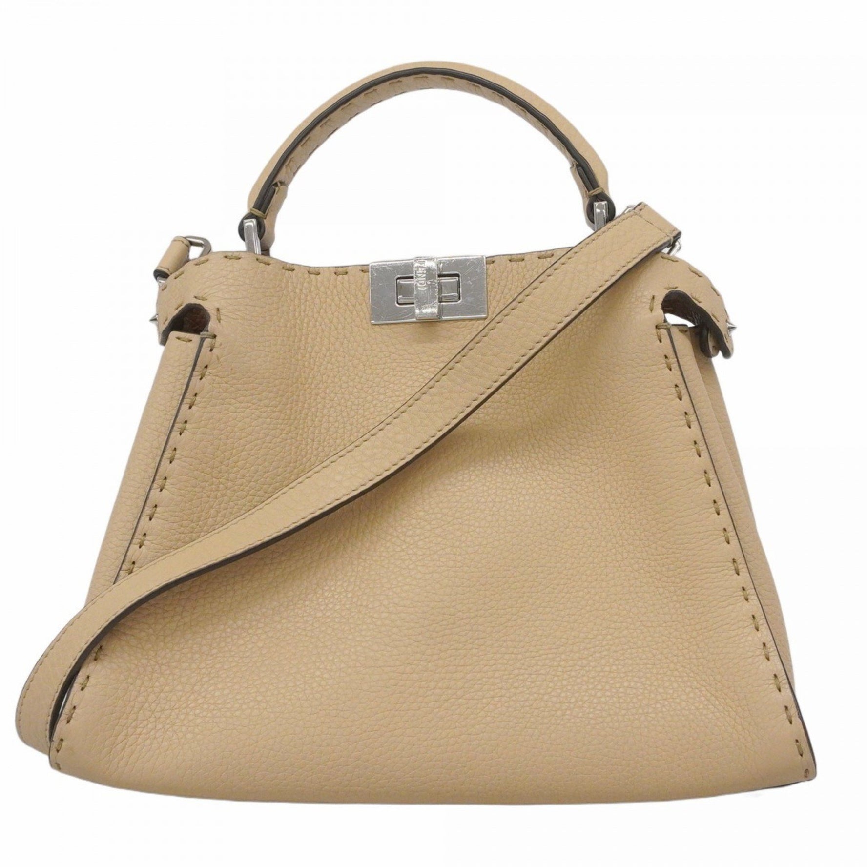 Fendi Selleria Peekaboo Leather Handbag