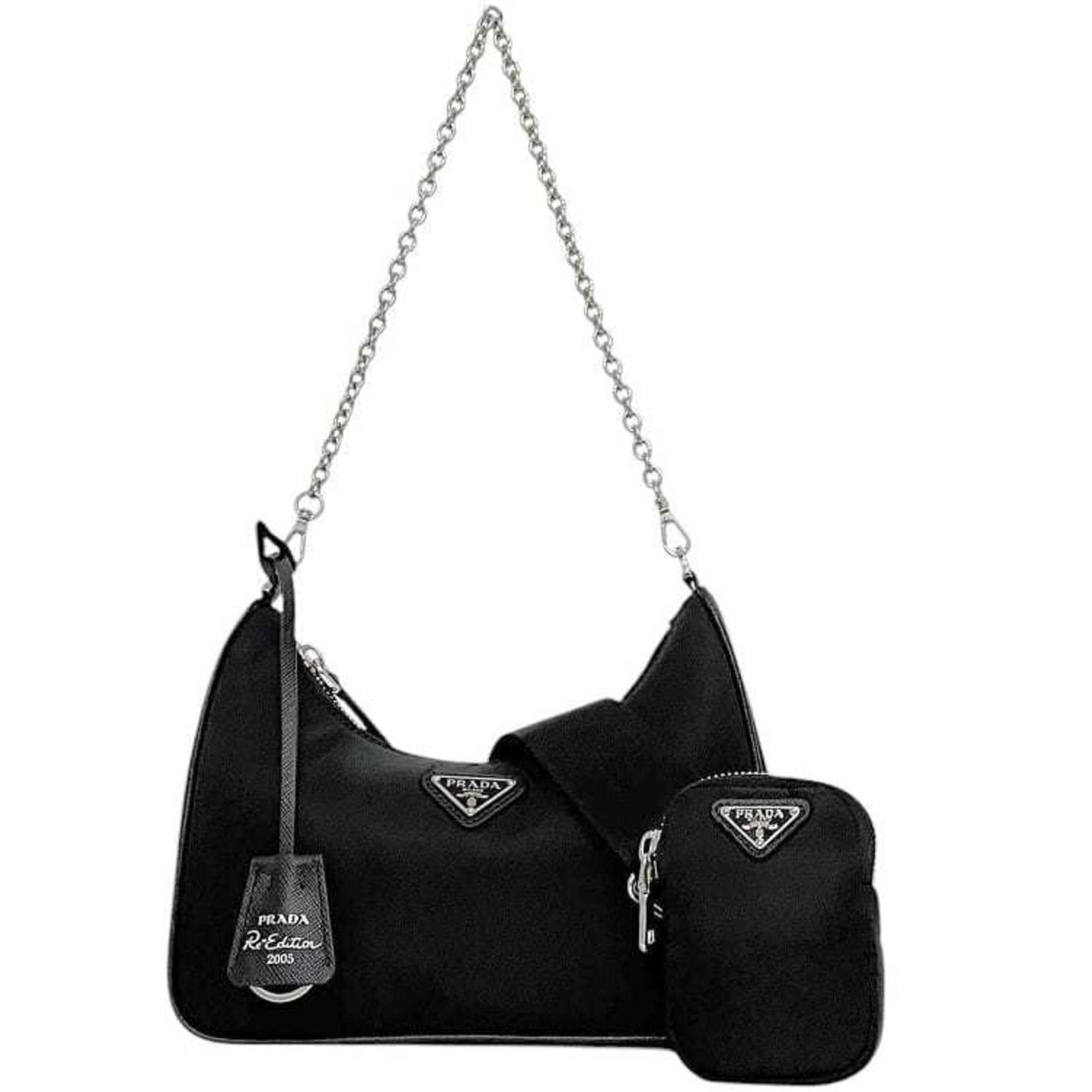 Prada bag Black NERO Re-Edition 2005 Re-Nylon Nylon 255 Crossbody Bag Pouch