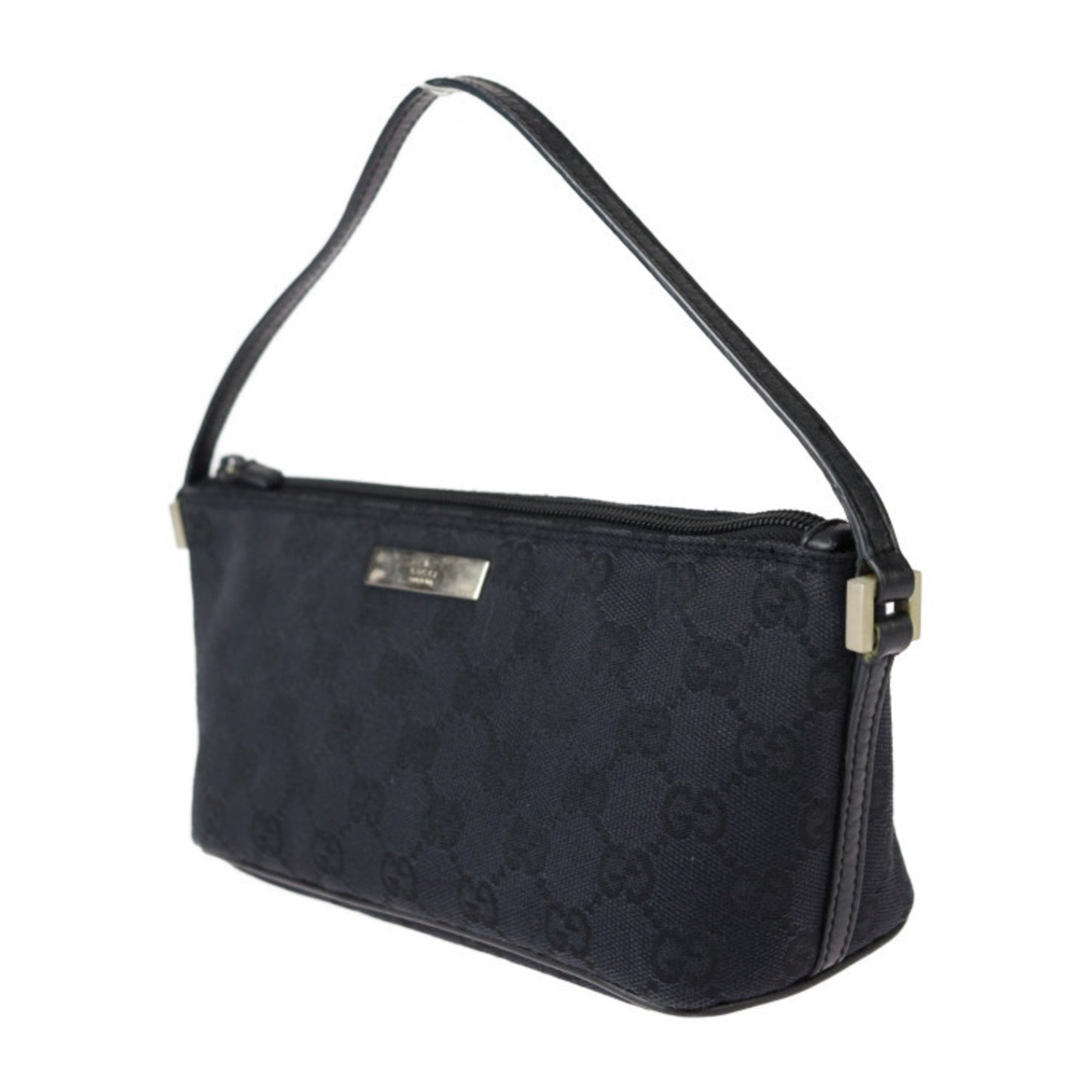 GUCCI Gucci Pouch GG Canvas Handbag 039 1103 2123 Leather Black