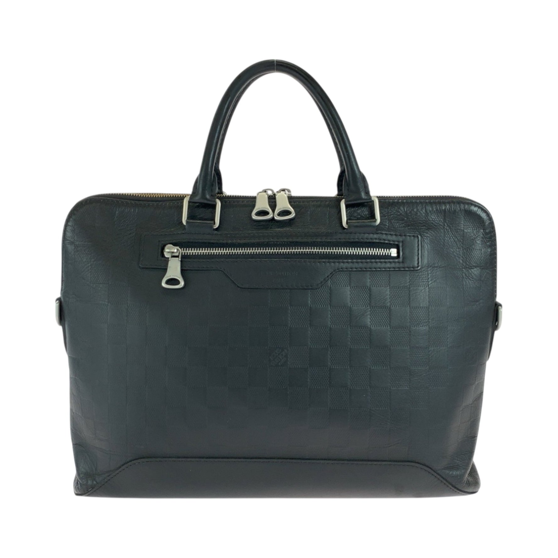 Louis Vuitton Damier Infini Avenue Black Silver Hardware Leather Business Bag Handbag