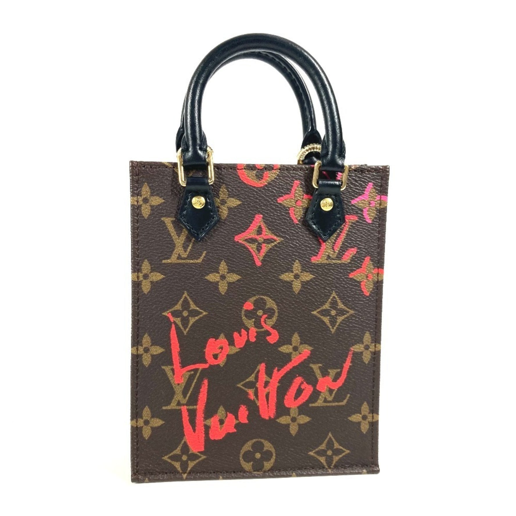 Louis Vuitton Monogram Fall in Love China Limited Petite Sac Plat Bag Handbag Crossbody Shoulder Canvas Brown
